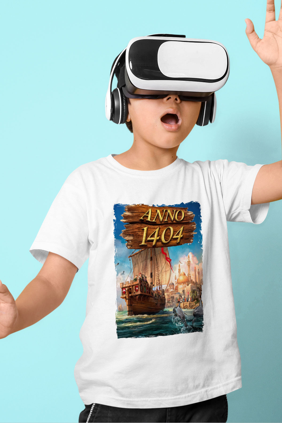 Anno 1404 Beyaz Unisex Çocuk Tişört