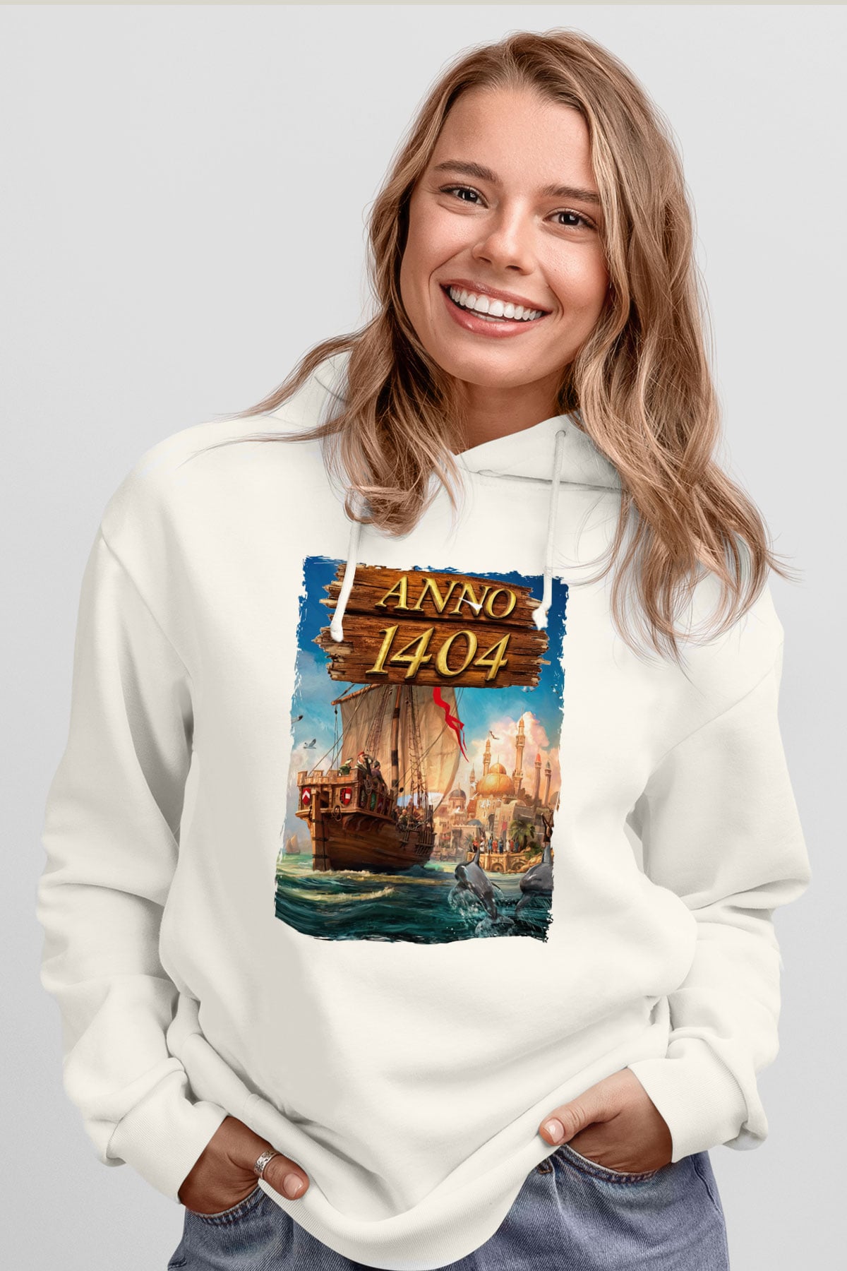 Anno 1404 Beyaz Unisex Hoodie
