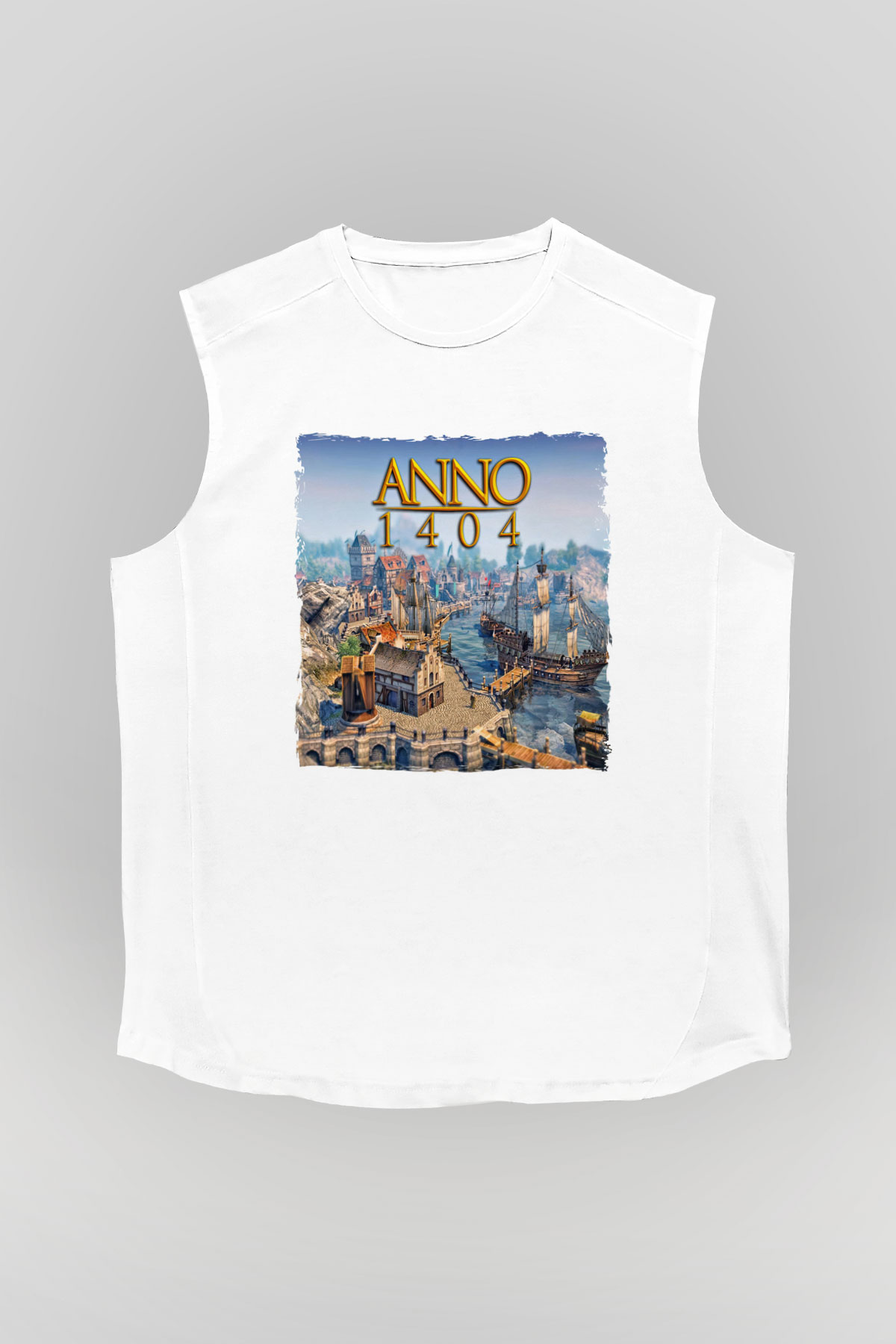 Anno 1404 Beyaz Unisex Kolsuz Tişört