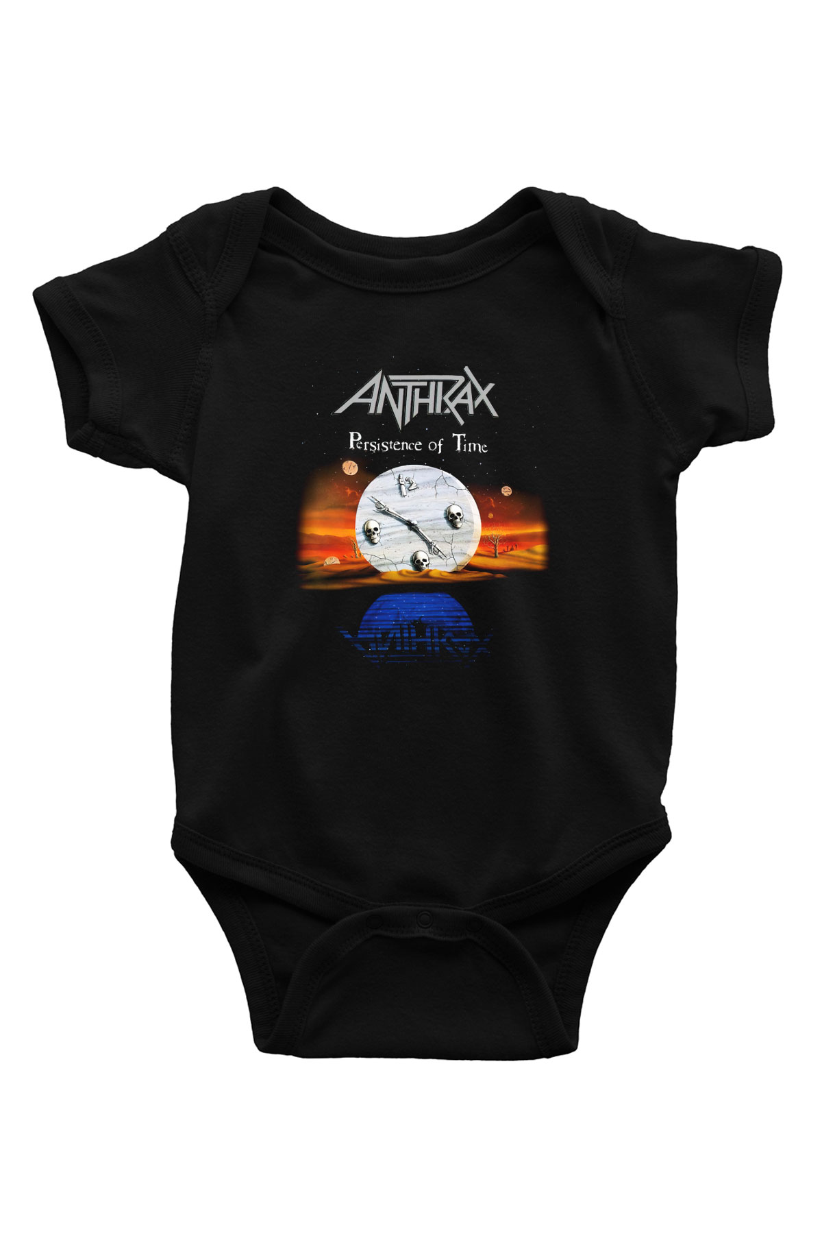 Anthrax Baskılı Siyah Bebek Body - Zıbın