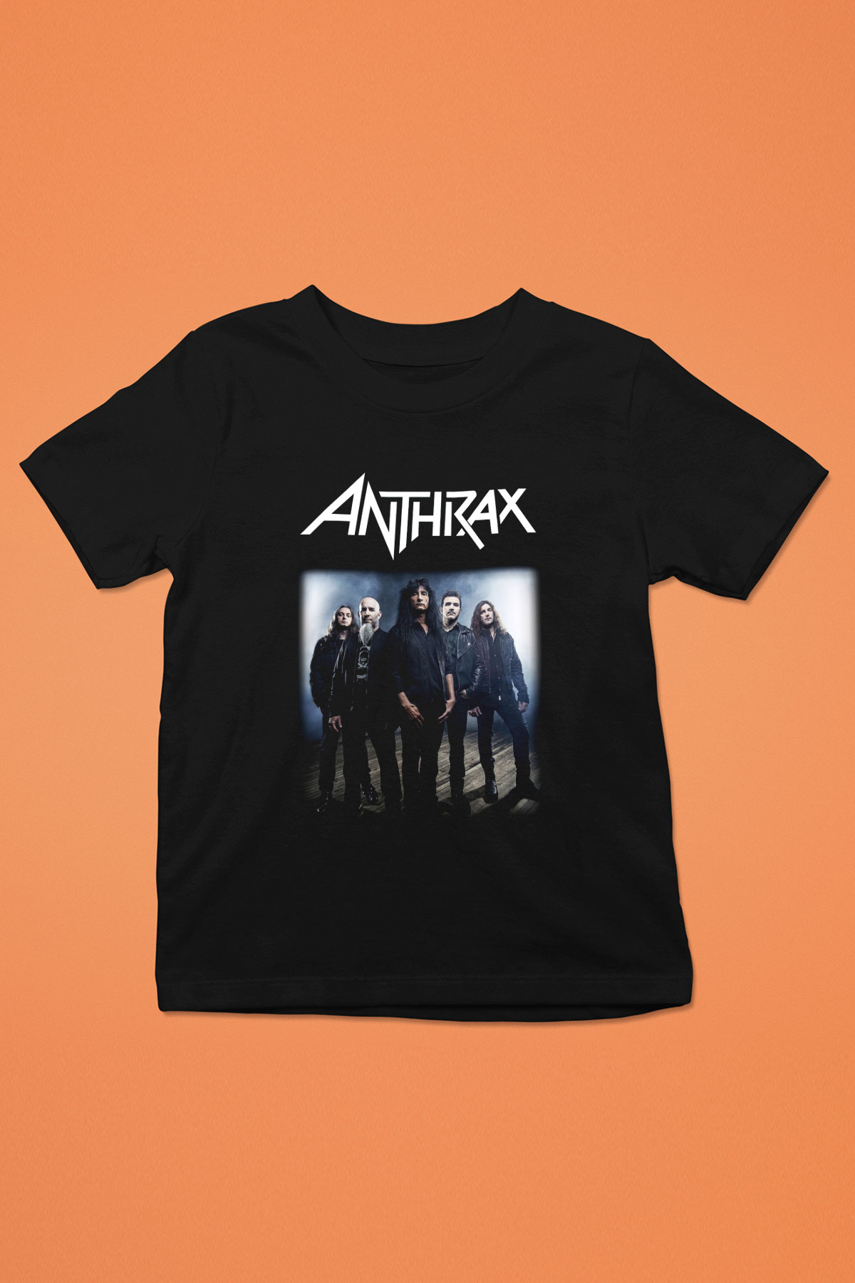 Anthrax Baskılı Siyah Unisex Çocuk Tişört