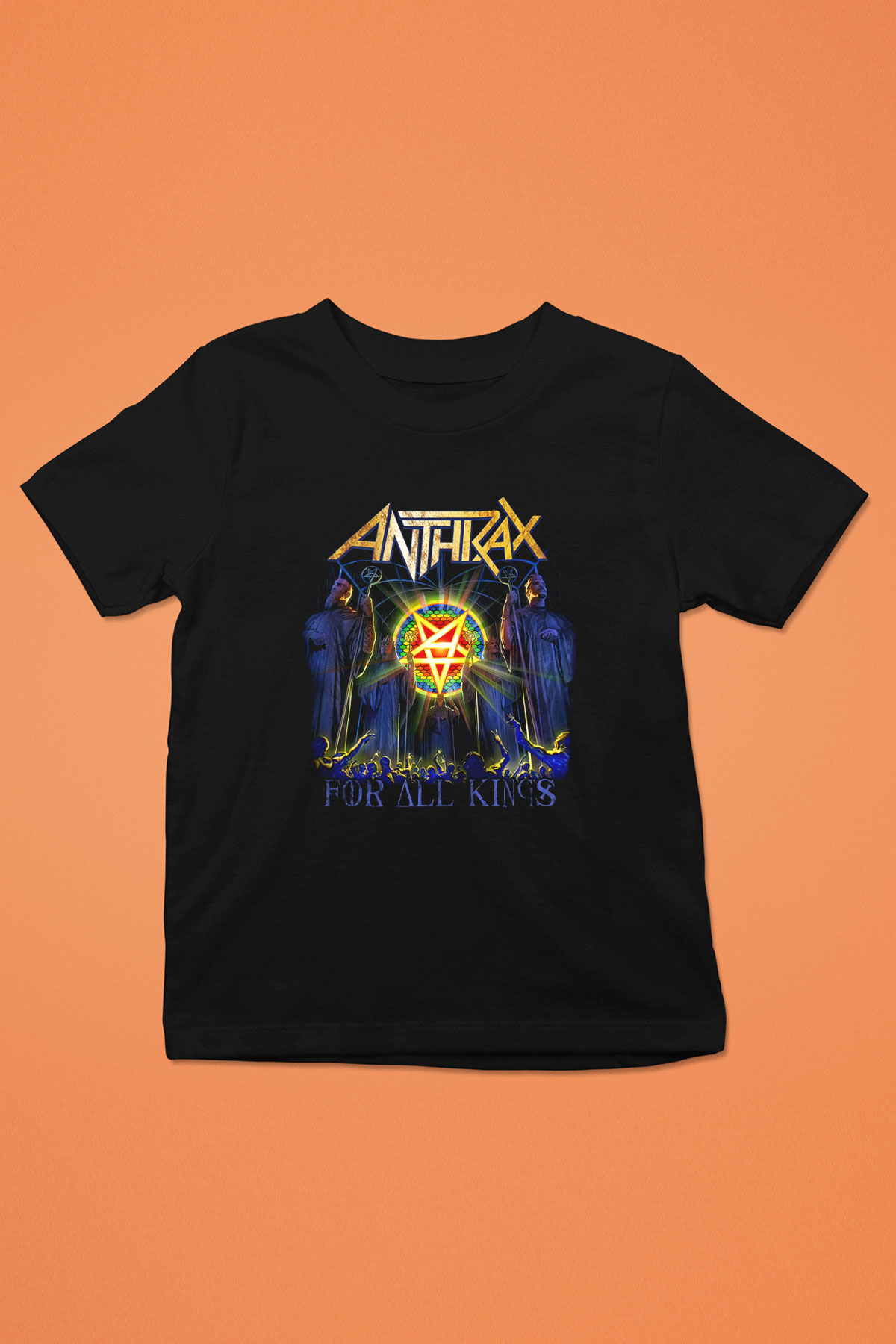 Anthrax Baskılı Siyah Unisex Çocuk Tişört