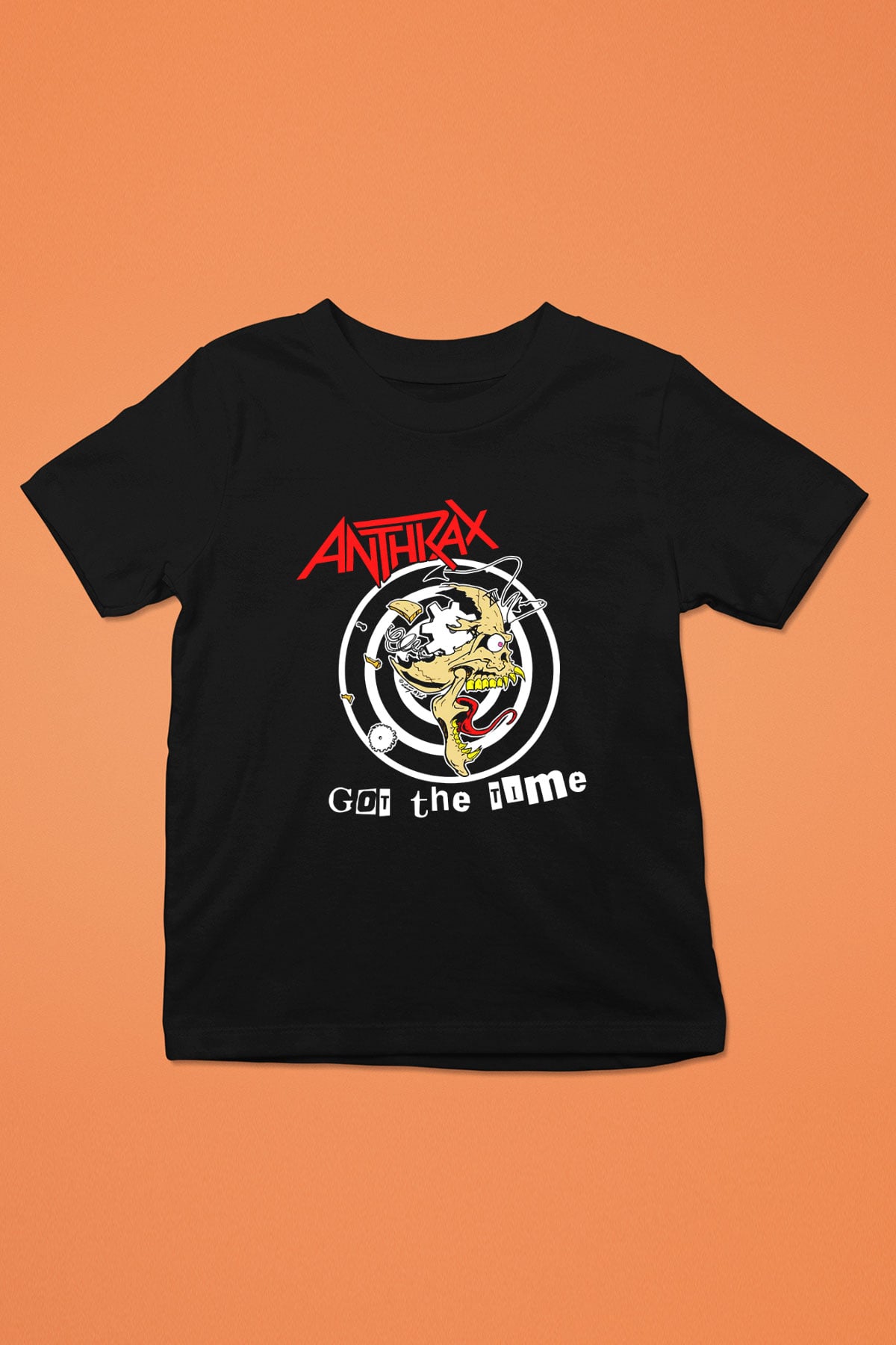 Anthrax Baskılı Siyah Unisex Çocuk Tişört
