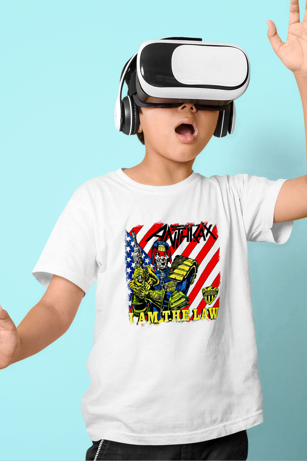 Anthrax Baskılı Unisex Beyaz Çocuk Tişört