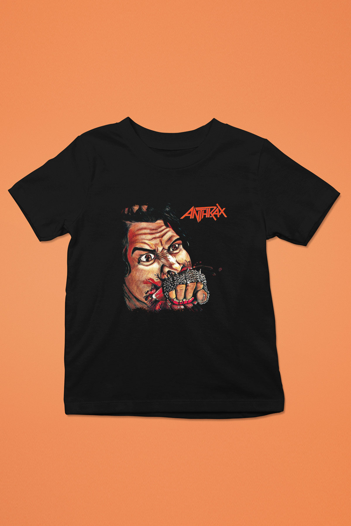 Anthrax Baskılı Unisex Siyah Çocuk Tişört