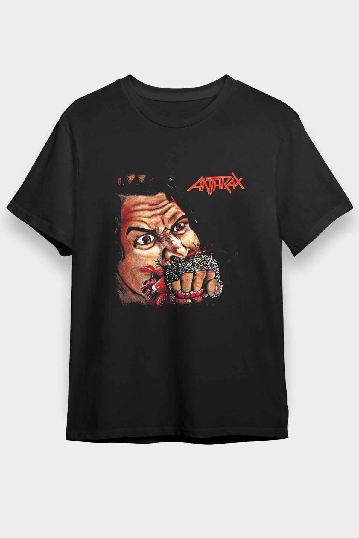 Anthrax Baskılı Unisex Siyah Tişört