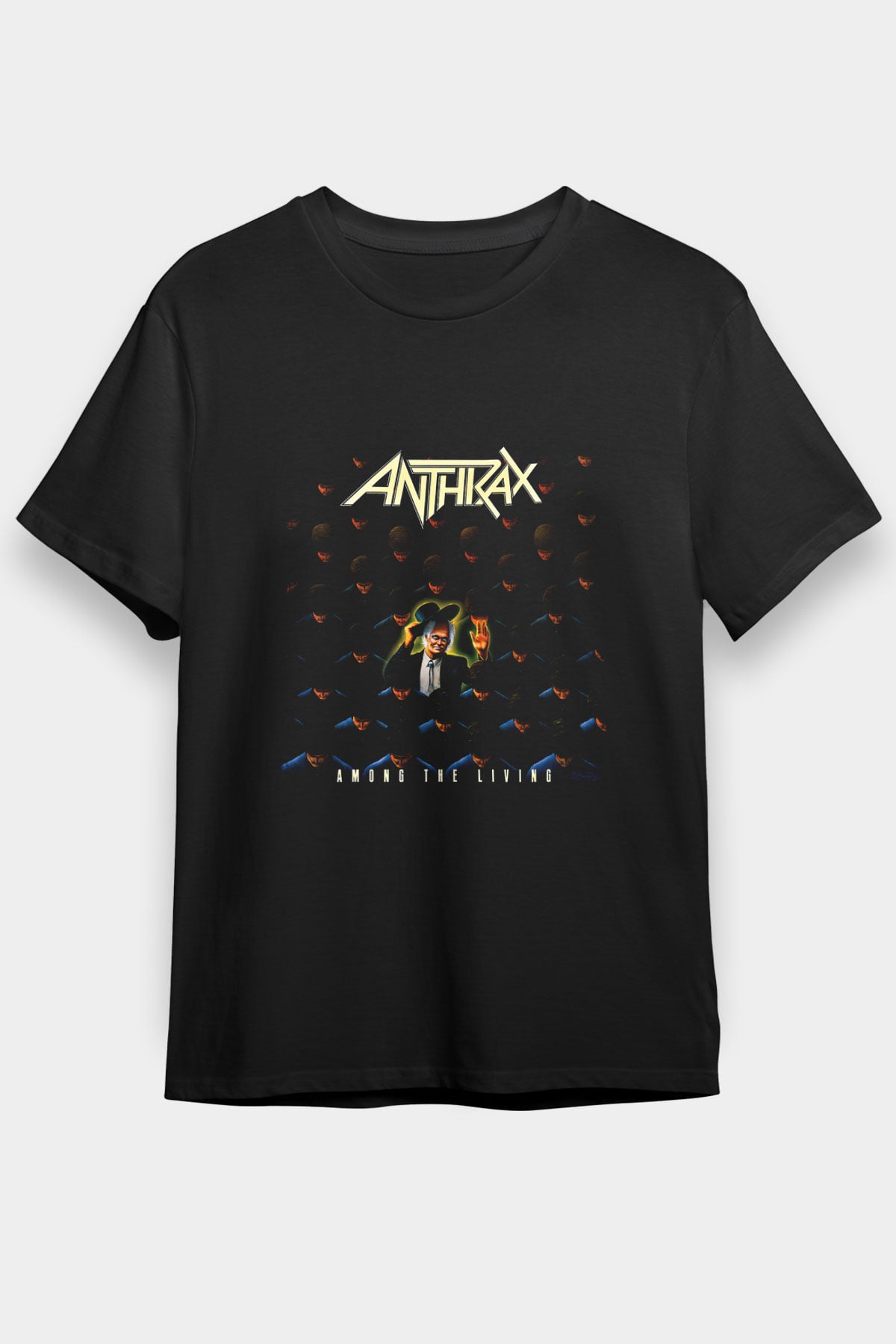 Anthrax Baskılı Unisex Siyah Tişört