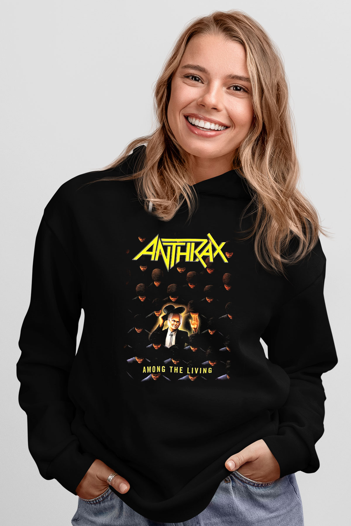 Anthrax Siyah Unisex Hoodie