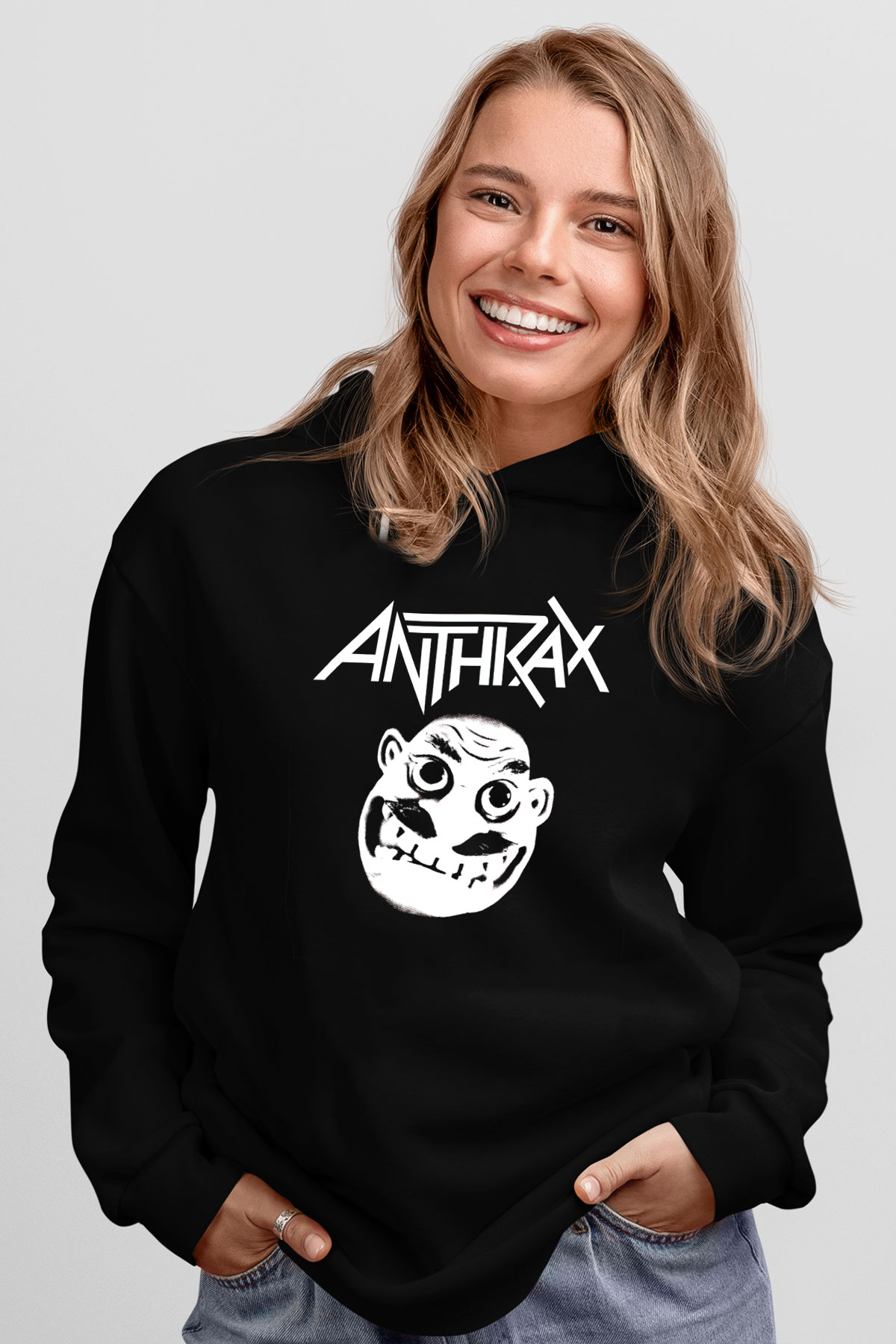 Anthrax Siyah Unisex Hoodie