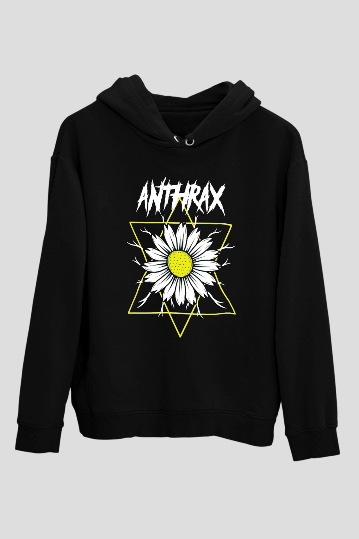 Anthrax Siyah Unisex Kapüşonlu Sweatshirt
