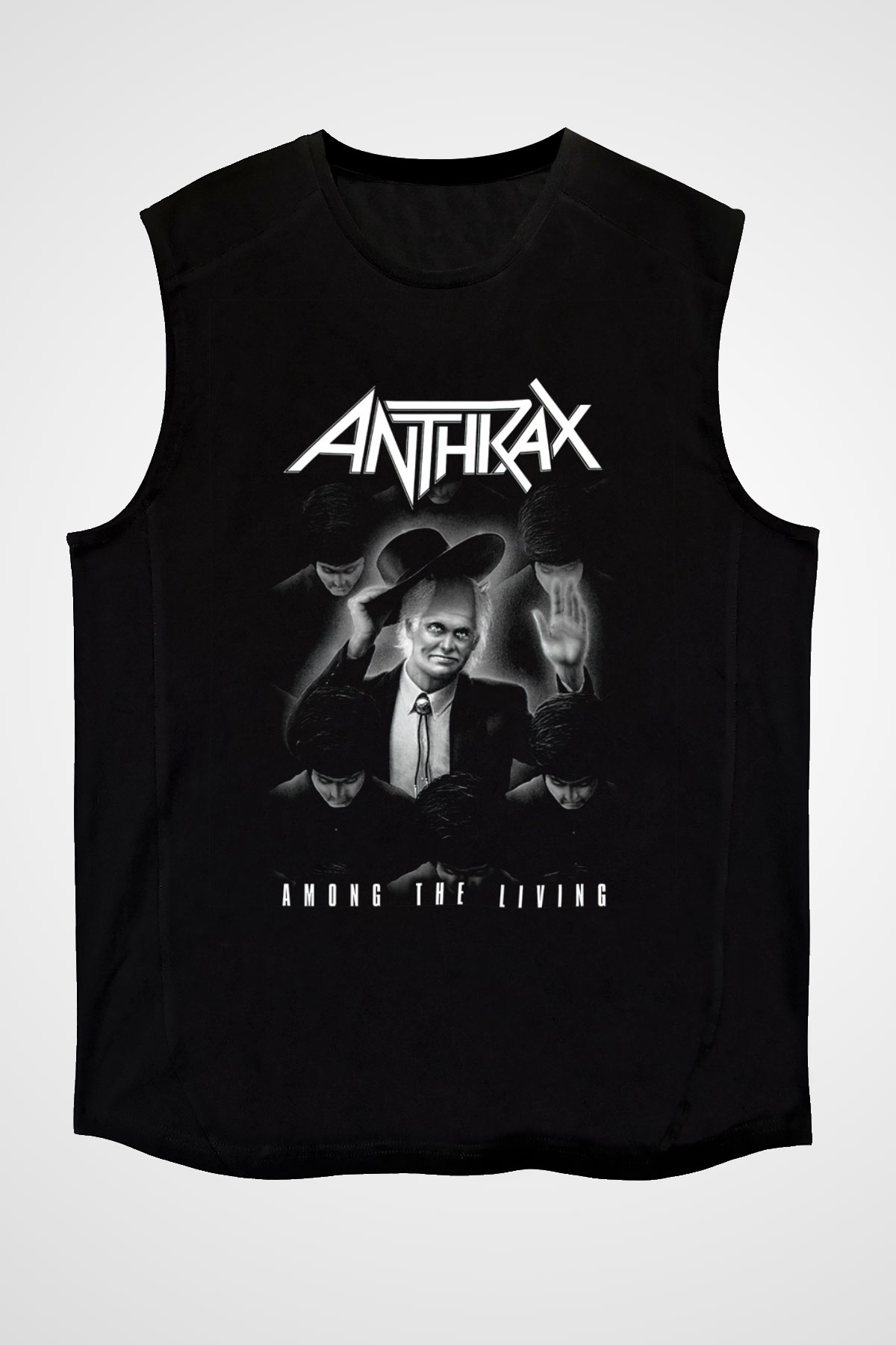 Anthrax Siyah Unisex Kolsuz Tişört