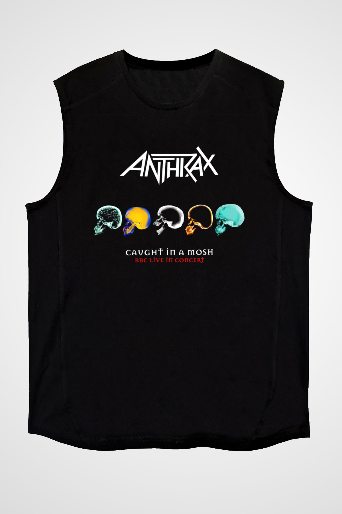 Anthrax Siyah Unisex Kolsuz Tişört