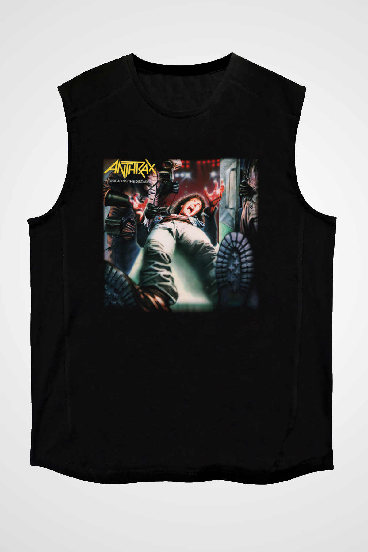 Anthrax Siyah Unisex Kolsuz Tişört
