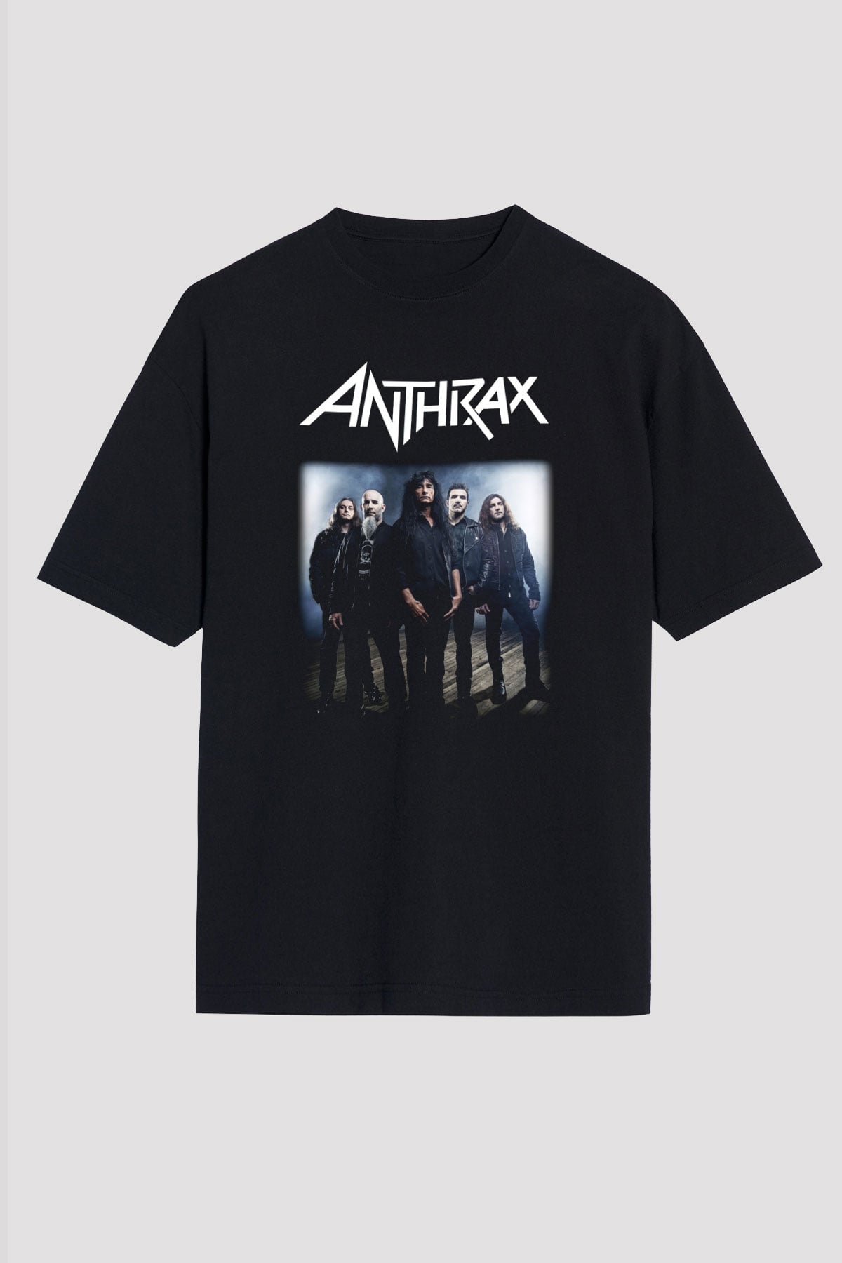 Anthrax Siyah Unisex Oversize Tişört T-Shirt