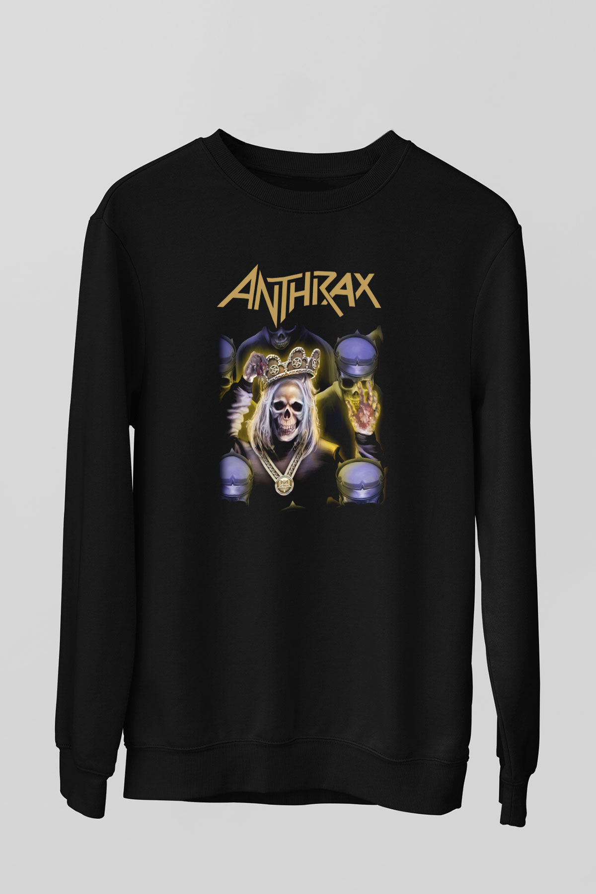 Anthrax Siyah Unisex Sweatshirt