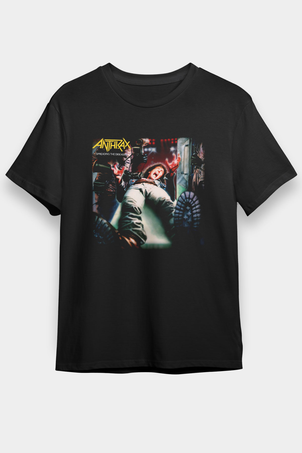 Anthrax Siyah Unisex Tişört T-Shirt - TişörtFabrikası