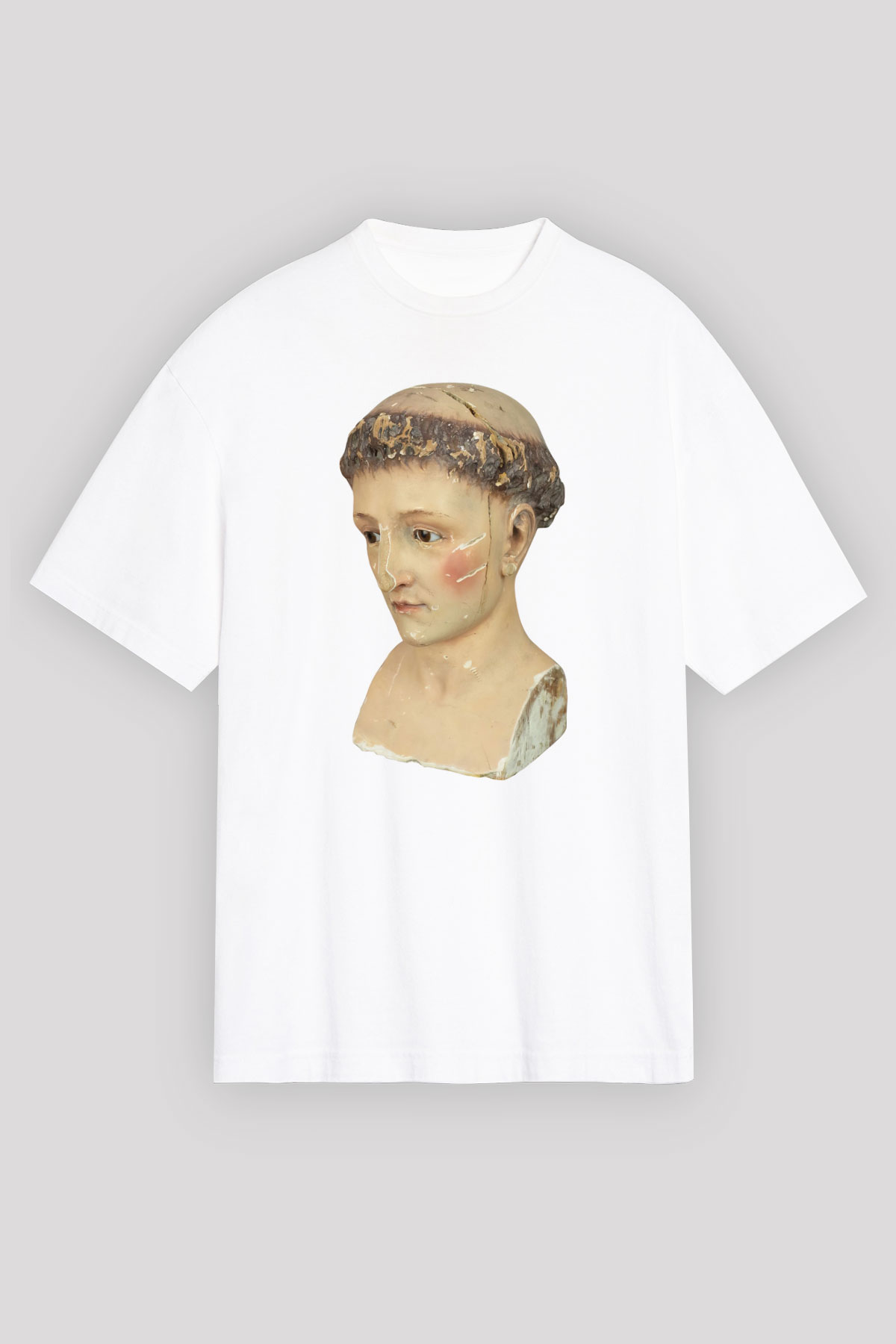Antika satıcısı Beyaz Unisex Oversize Tişört T-Shirt
