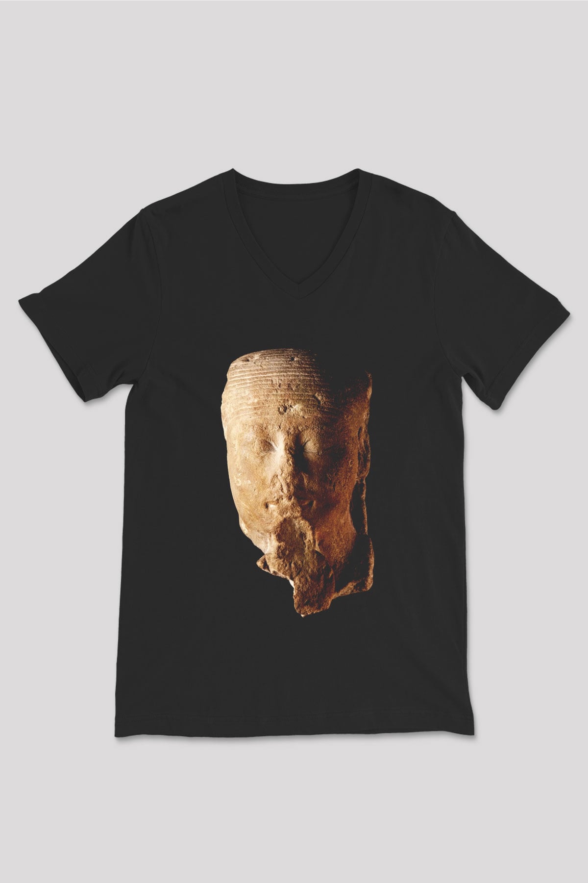 Antika satıcısı Siyah Unisex V Yaka Tişört T-Shirt
