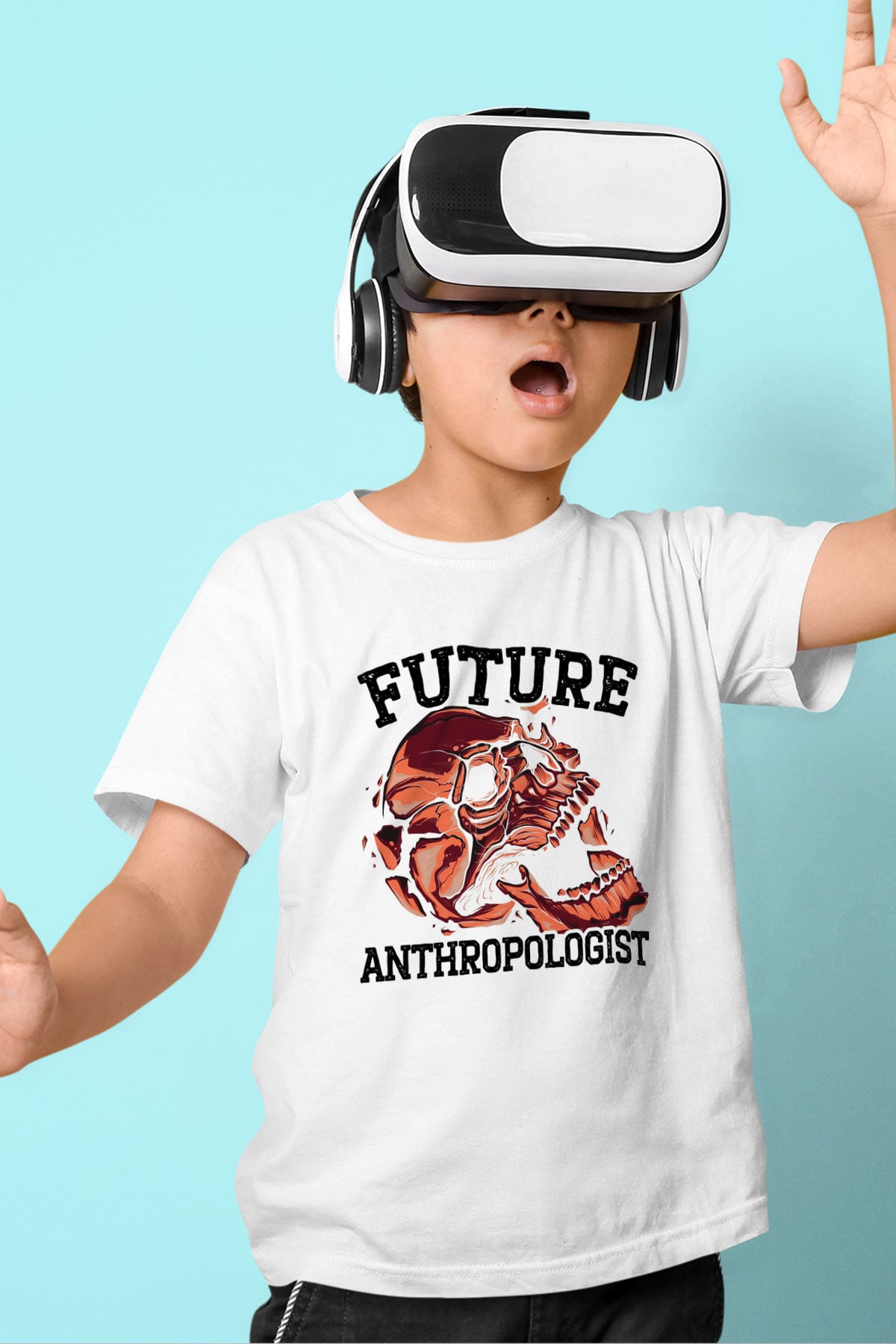 Antropolog Beyaz Unisex Çocuk Tişört