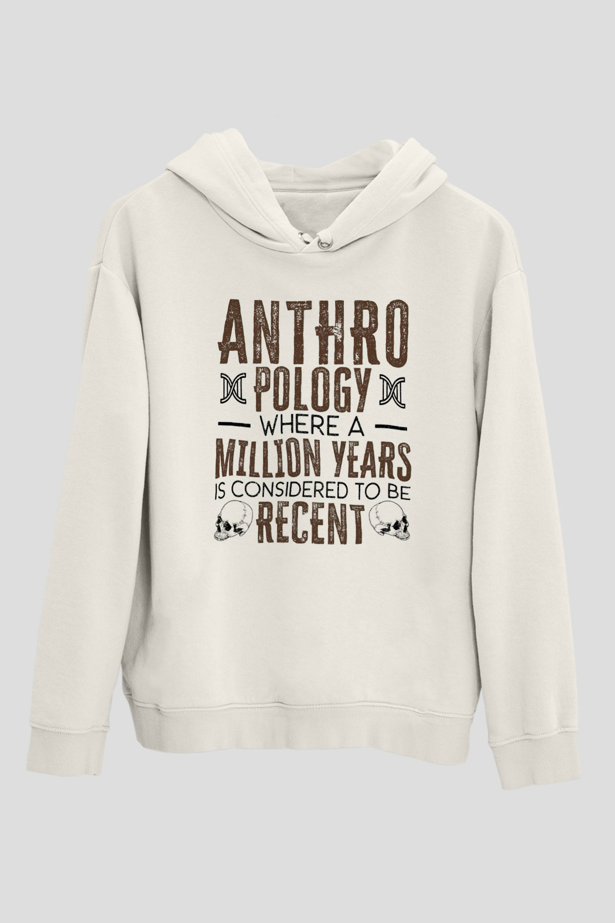 Antropolog Beyaz Unisex Kapüşonlu Sweatshirt