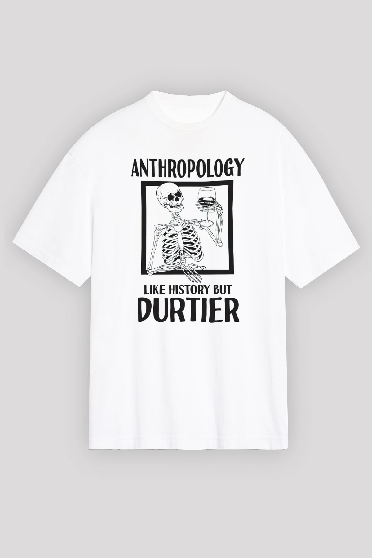Antropolog Beyaz Oversize Tişört Oversize T-shirt - TişörtFabrikası