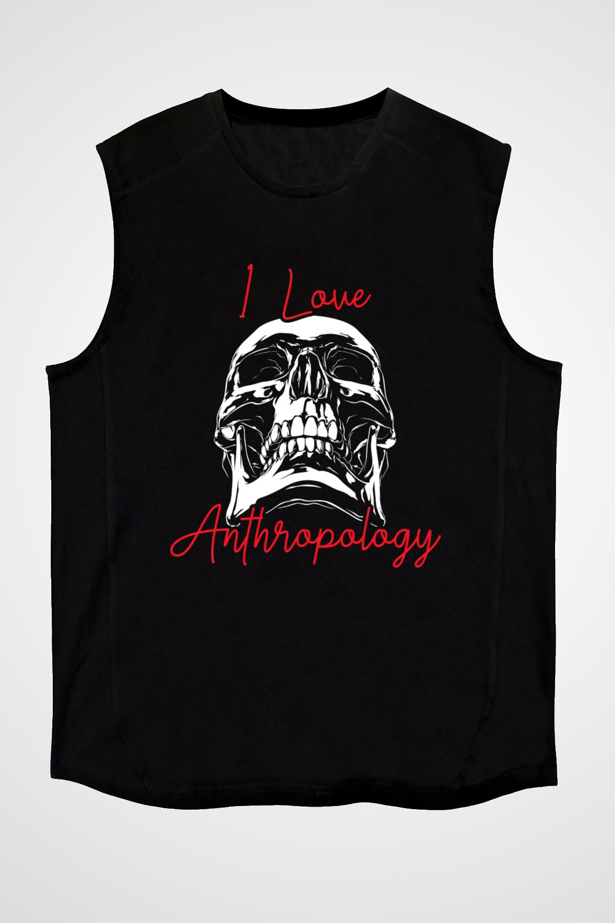 Antropolog Siyah Unisex Kolsuz Tişört