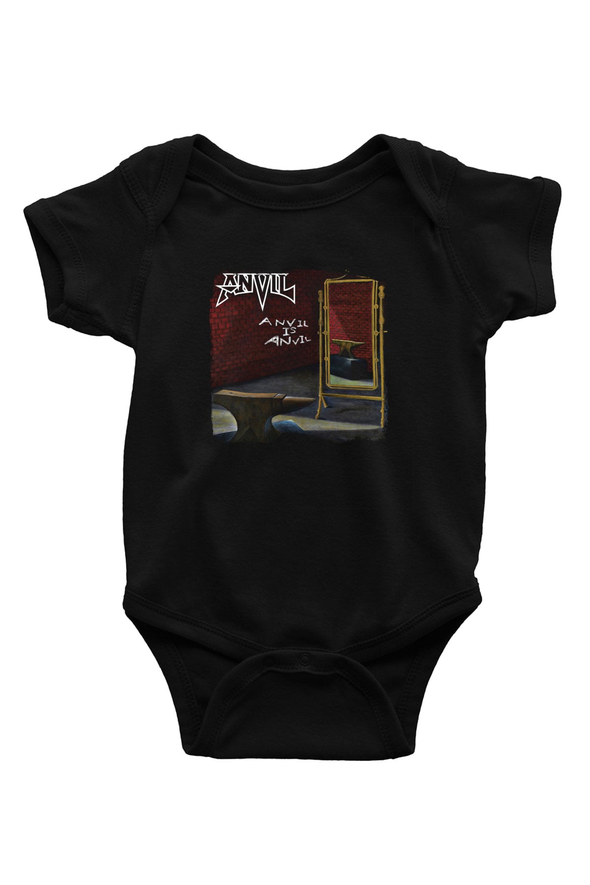 Anvil Baskılı Unisex Siyah Bebek Body - Zıbın