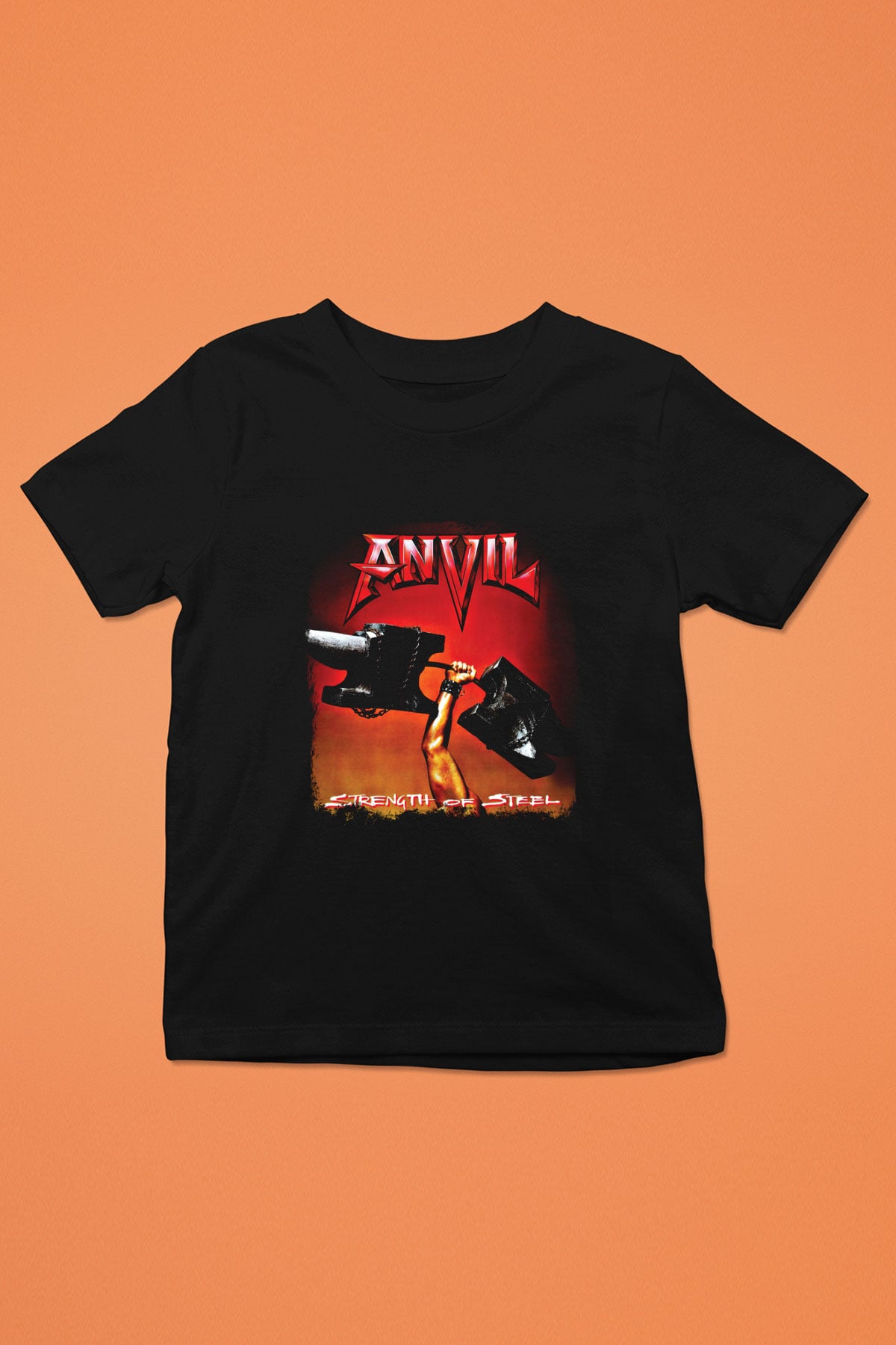Anvil Baskılı Unisex Siyah Çocuk Tişört