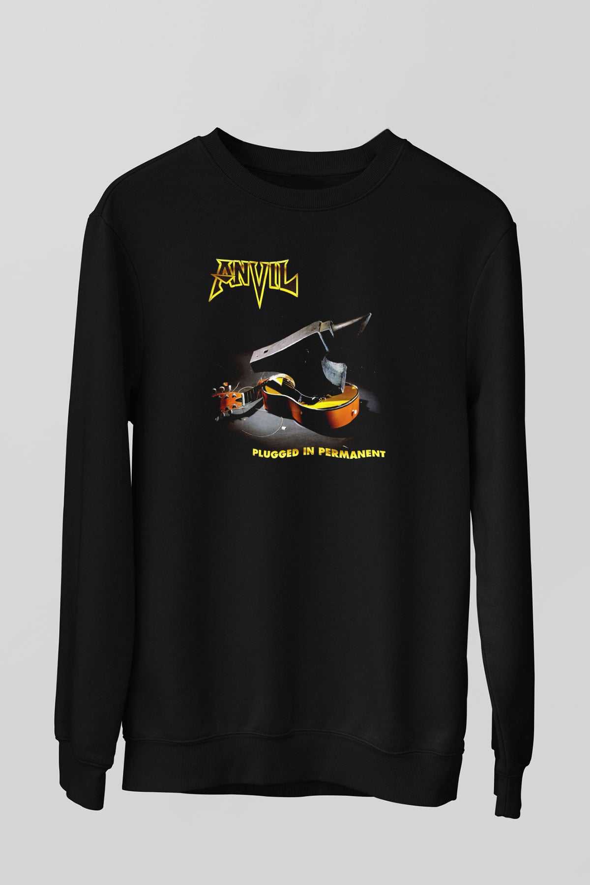 Anvil Siyah Unisex Sweatshirt