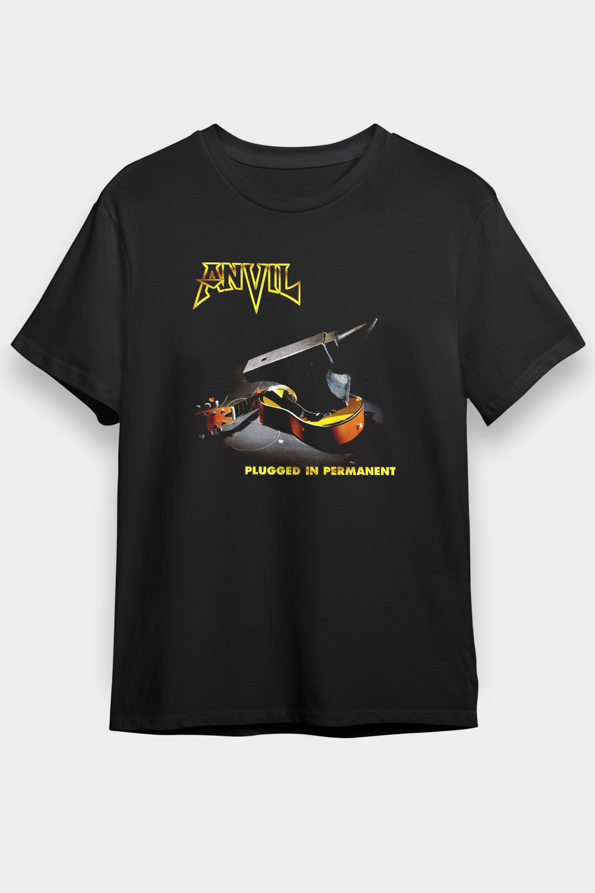 Anvil Siyah Unisex Tişört T-Shirt - TişörtFabrikası
