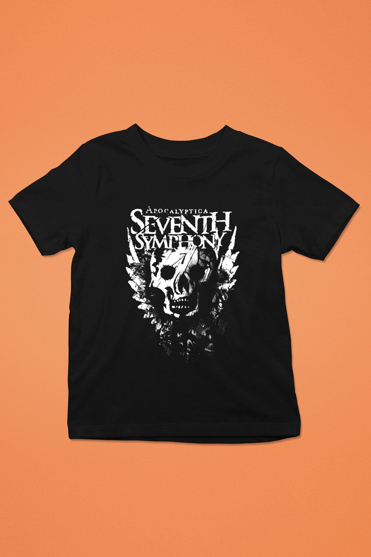 Apocalyptica Baskılı Siyah Unisex Çocuk Tişört