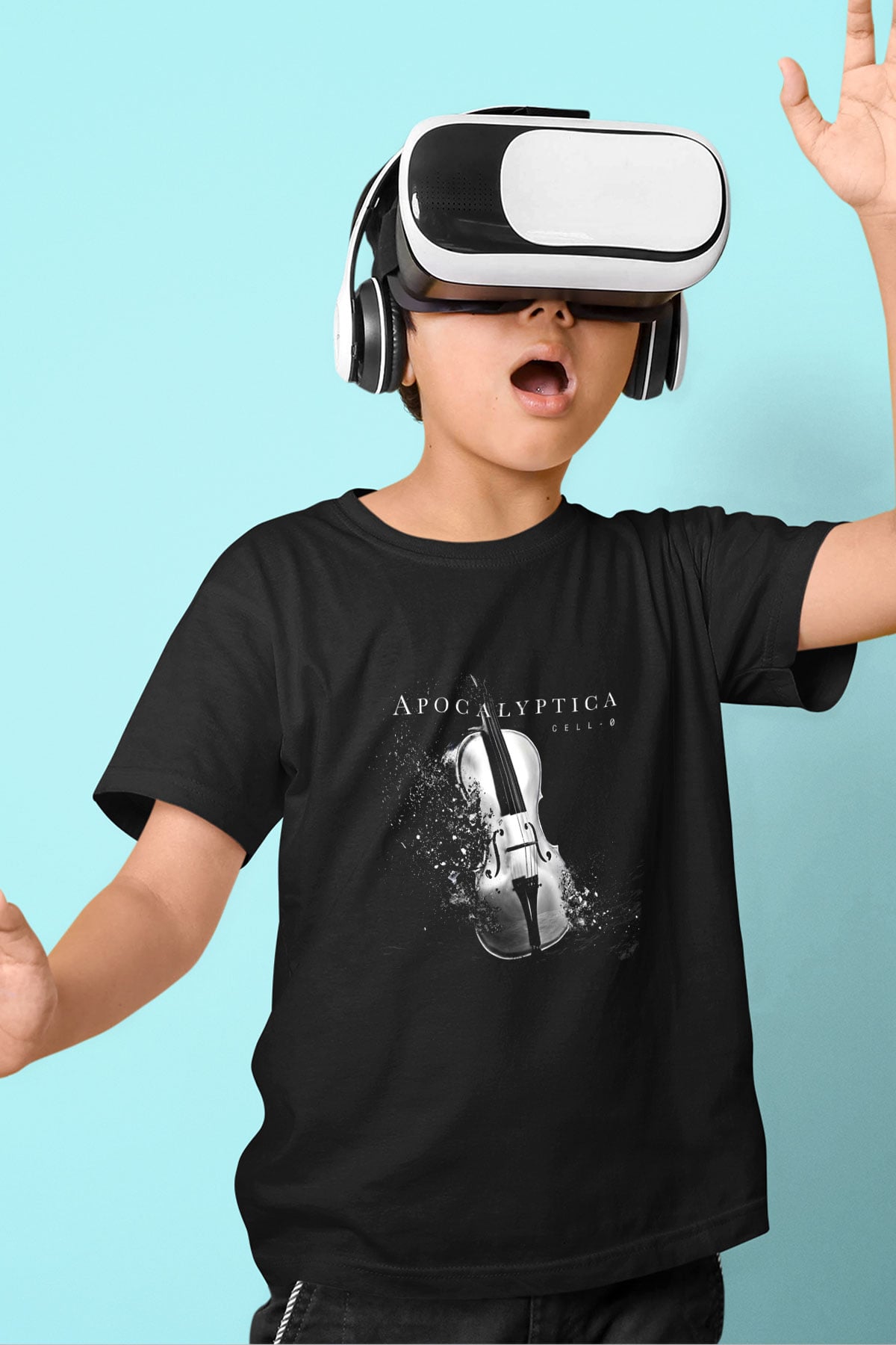 Apocalyptica Baskılı Unisex Siyah Çocuk Tişört