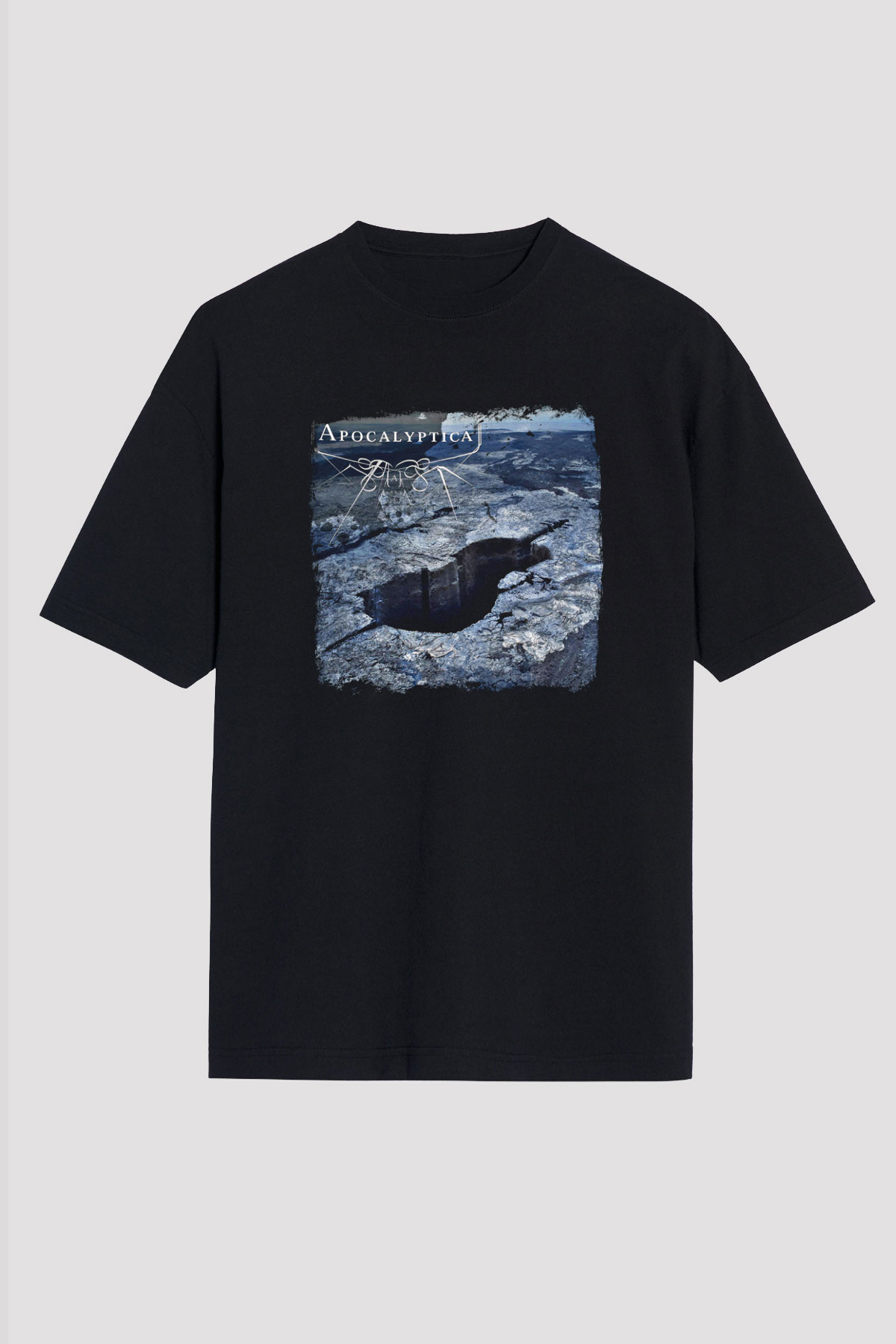 Apocalyptica Baskılı Unisex Siyah Oversize Tişört