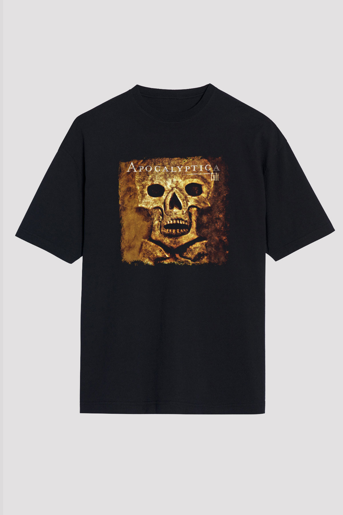 Apocalyptica Baskılı Unisex Siyah Oversize Tişört