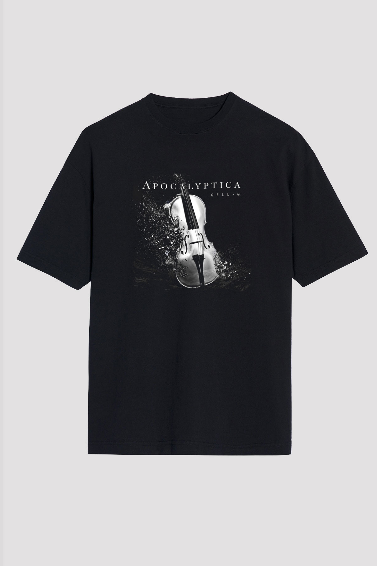 Apocalyptica Baskılı Unisex Siyah Oversize Tişört