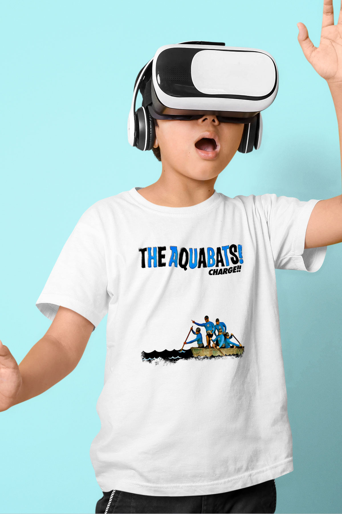 Aquabats Baskılı Unisex Beyaz Çocuk Tişört