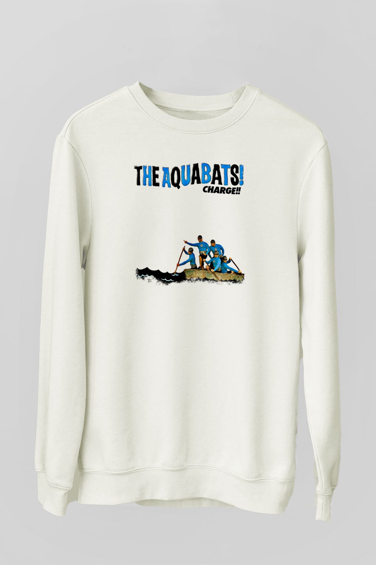 Aquabats Baskılı Unisex Beyaz Sweatshirt