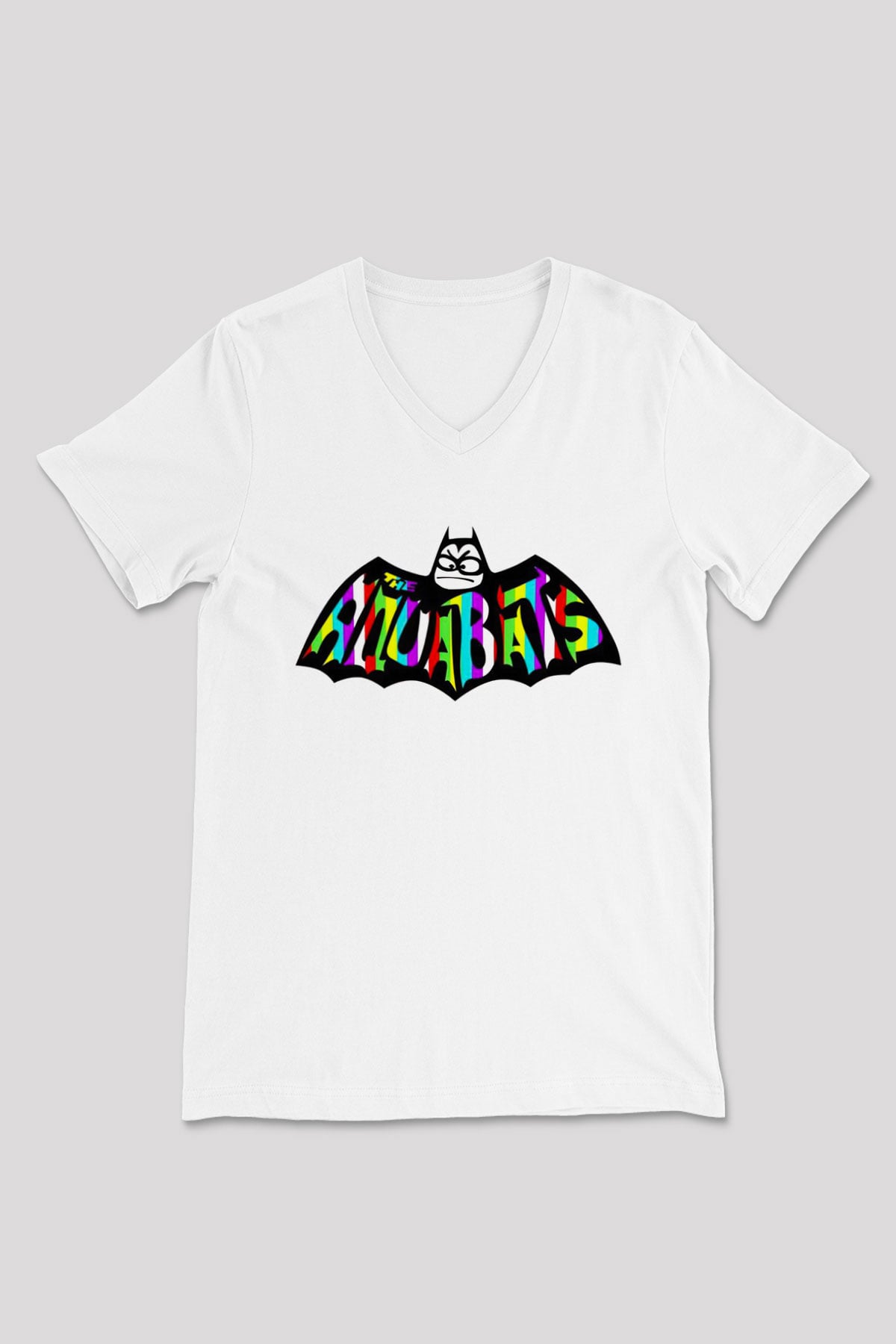 Aquabats Beyaz Unisex V Yaka Tişört