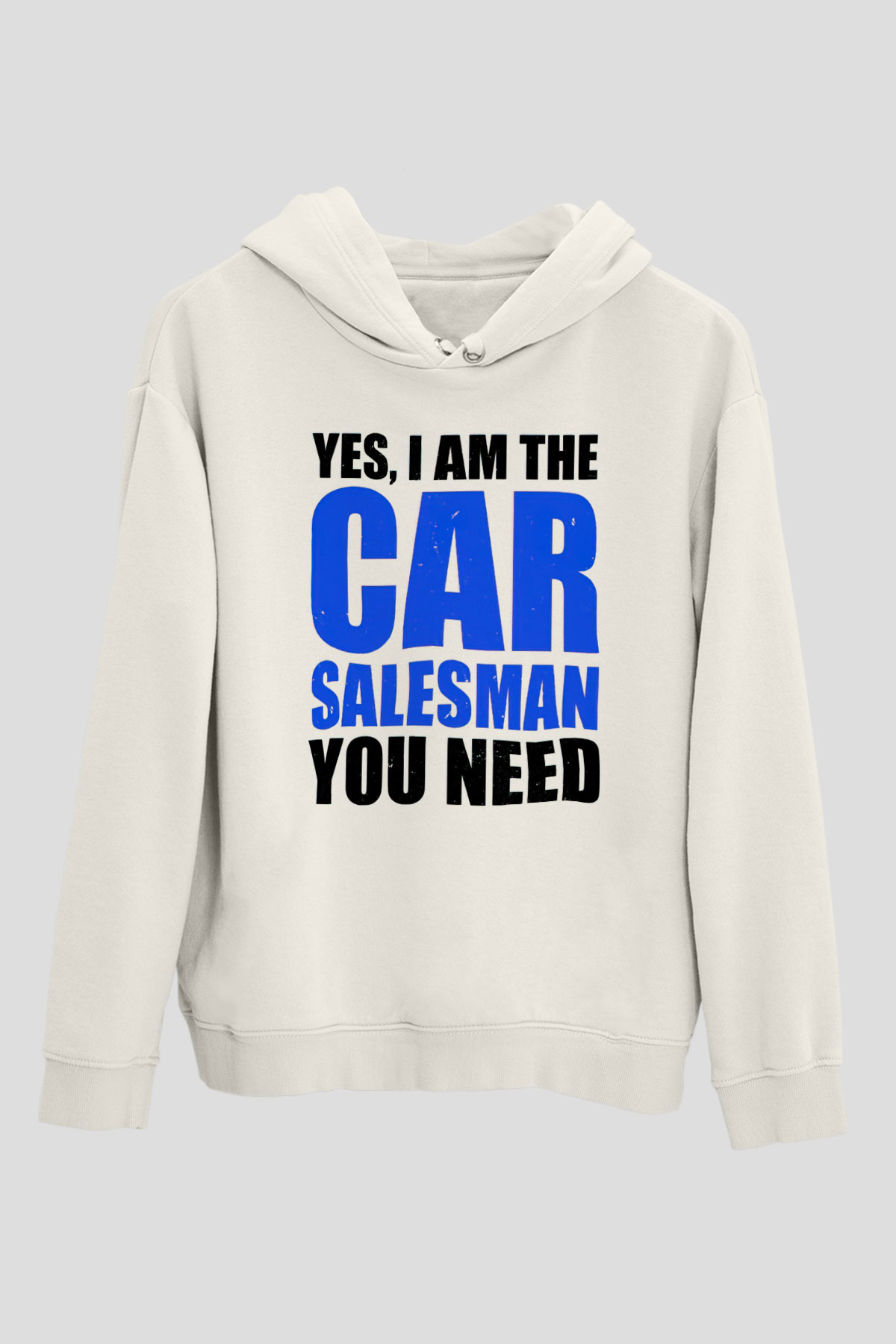 Araba satıcısı Beyaz Unisex Kapüşonlu Sweatshirt