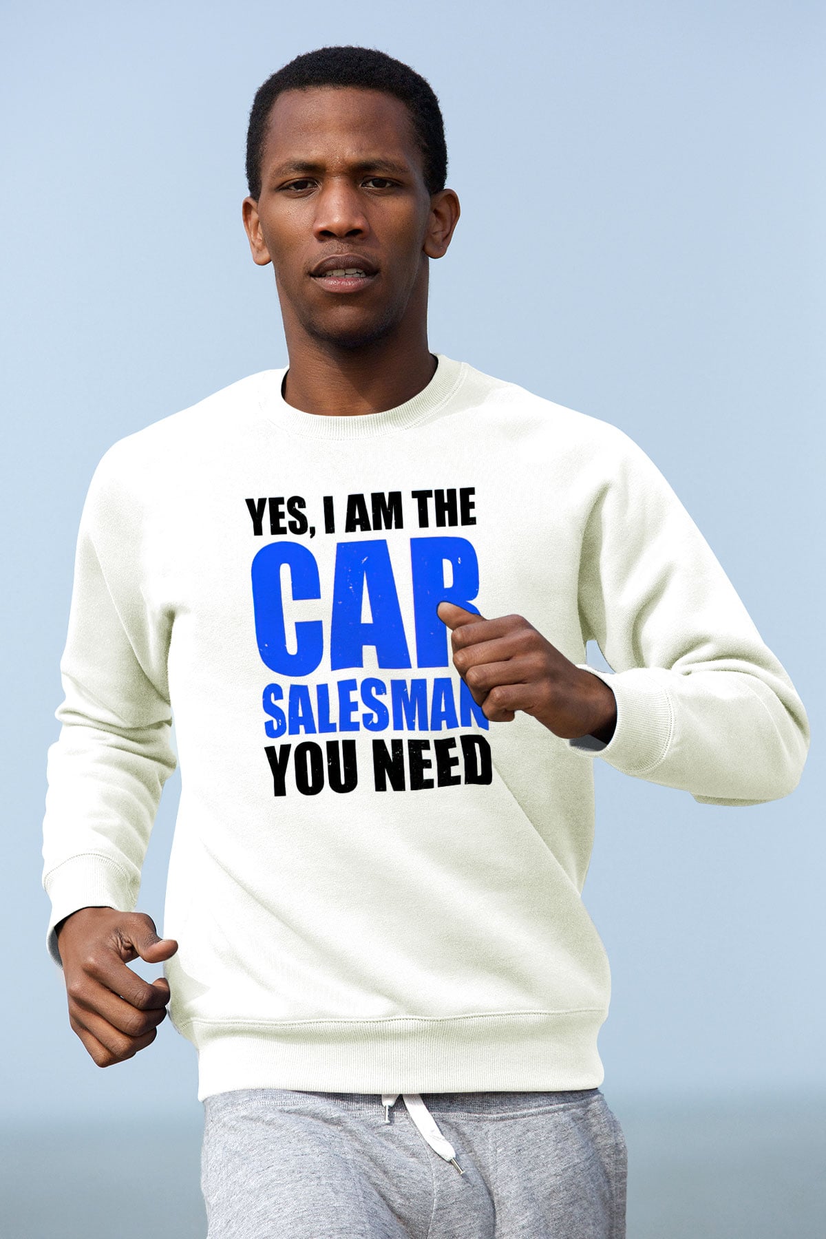 Araba satıcısı Beyaz Unisex Sweatshirt