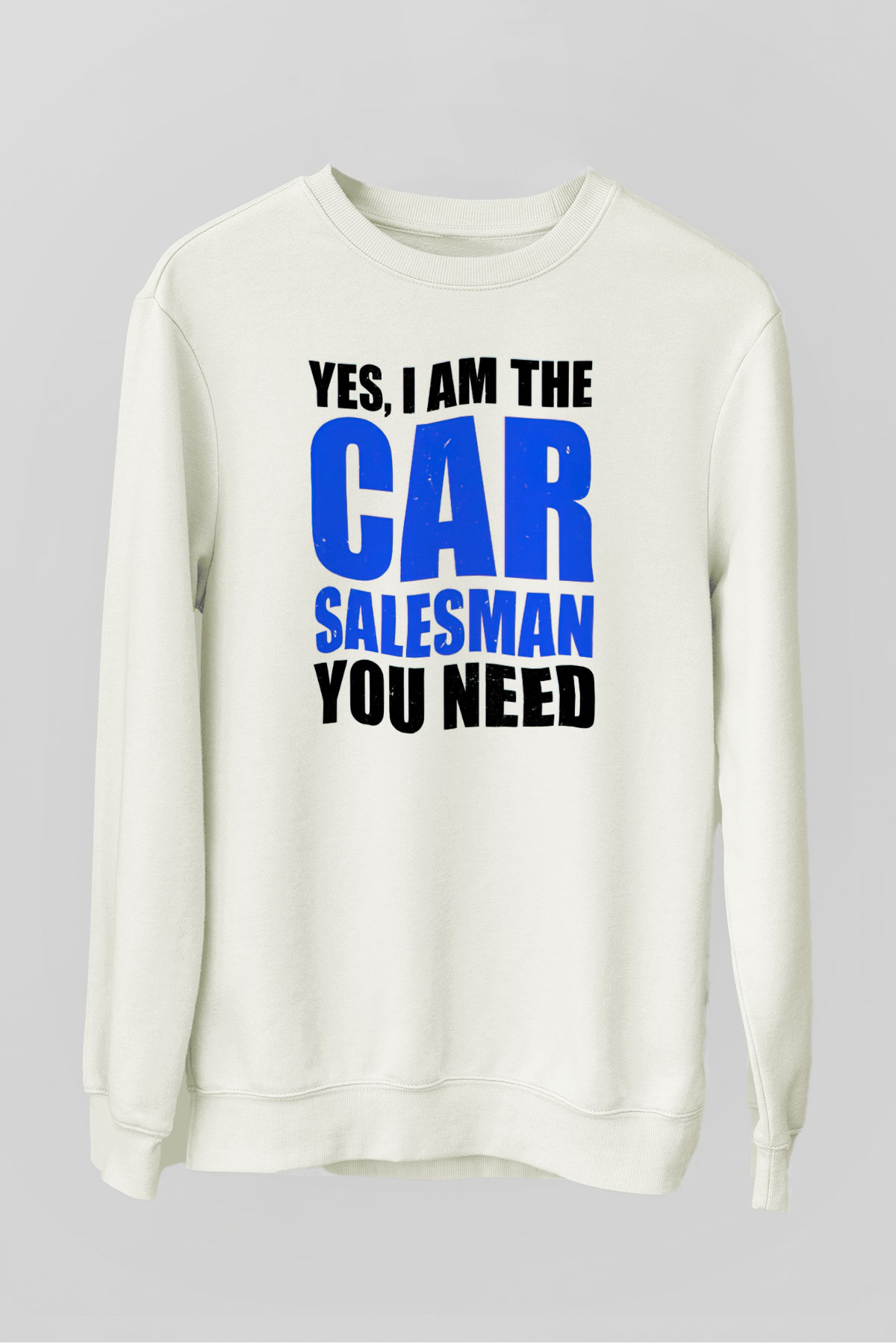 Araba satıcısı Beyaz Unisex Sweatshirt