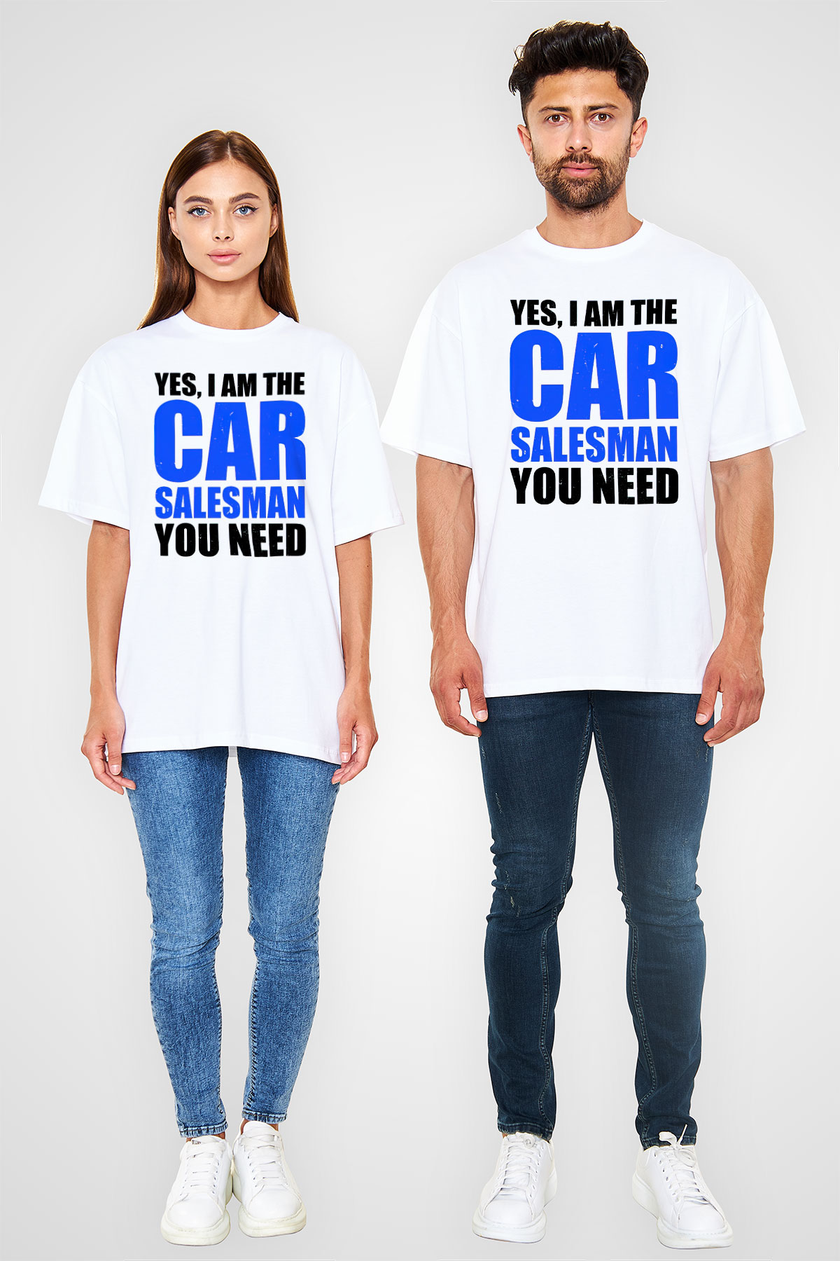 Araba satıcısı Beyaz Oversize Tişört Oversize T-shirt - TişörtFabrikası