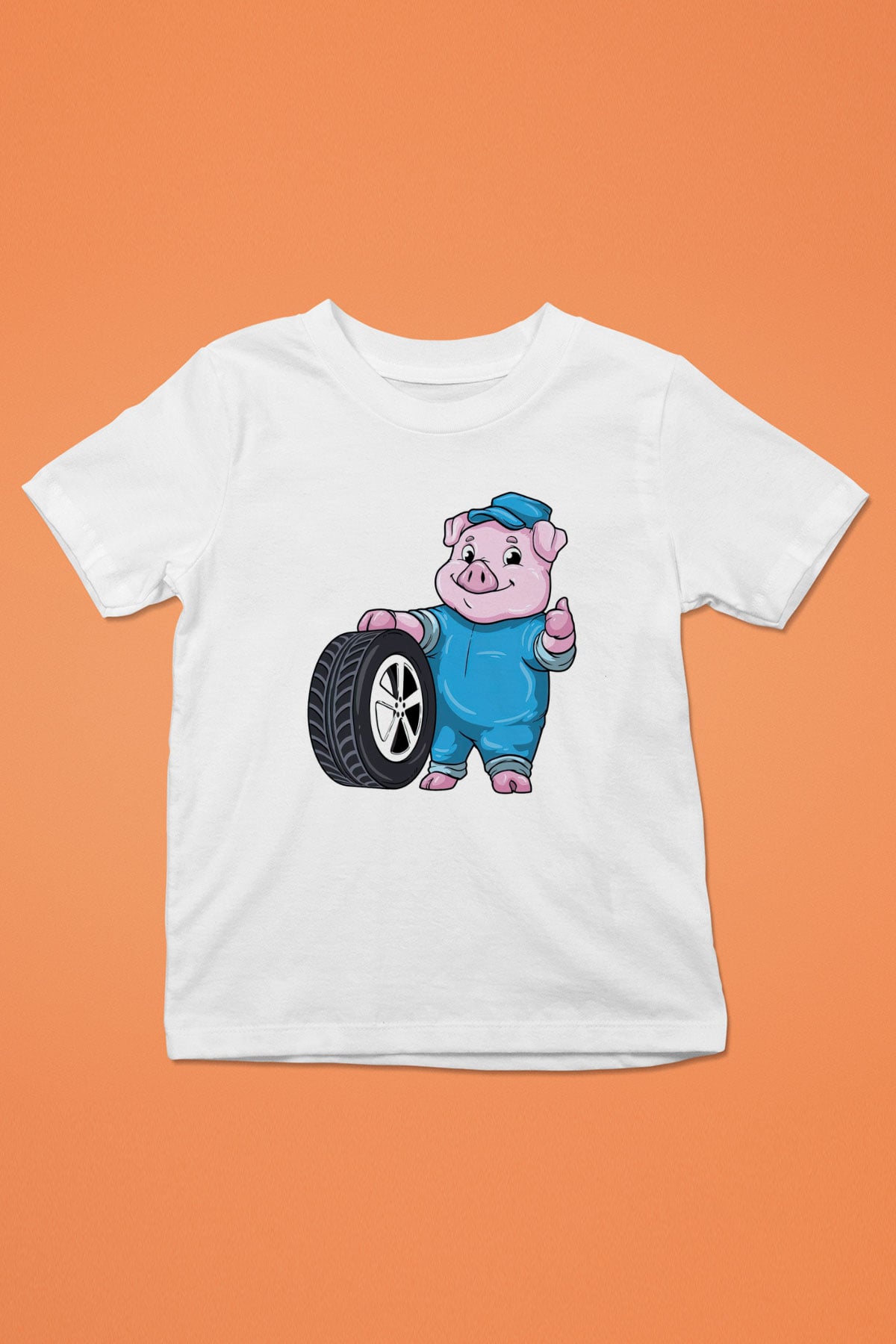 Araba tamircisi Beyaz Unisex Çocuk Tişört