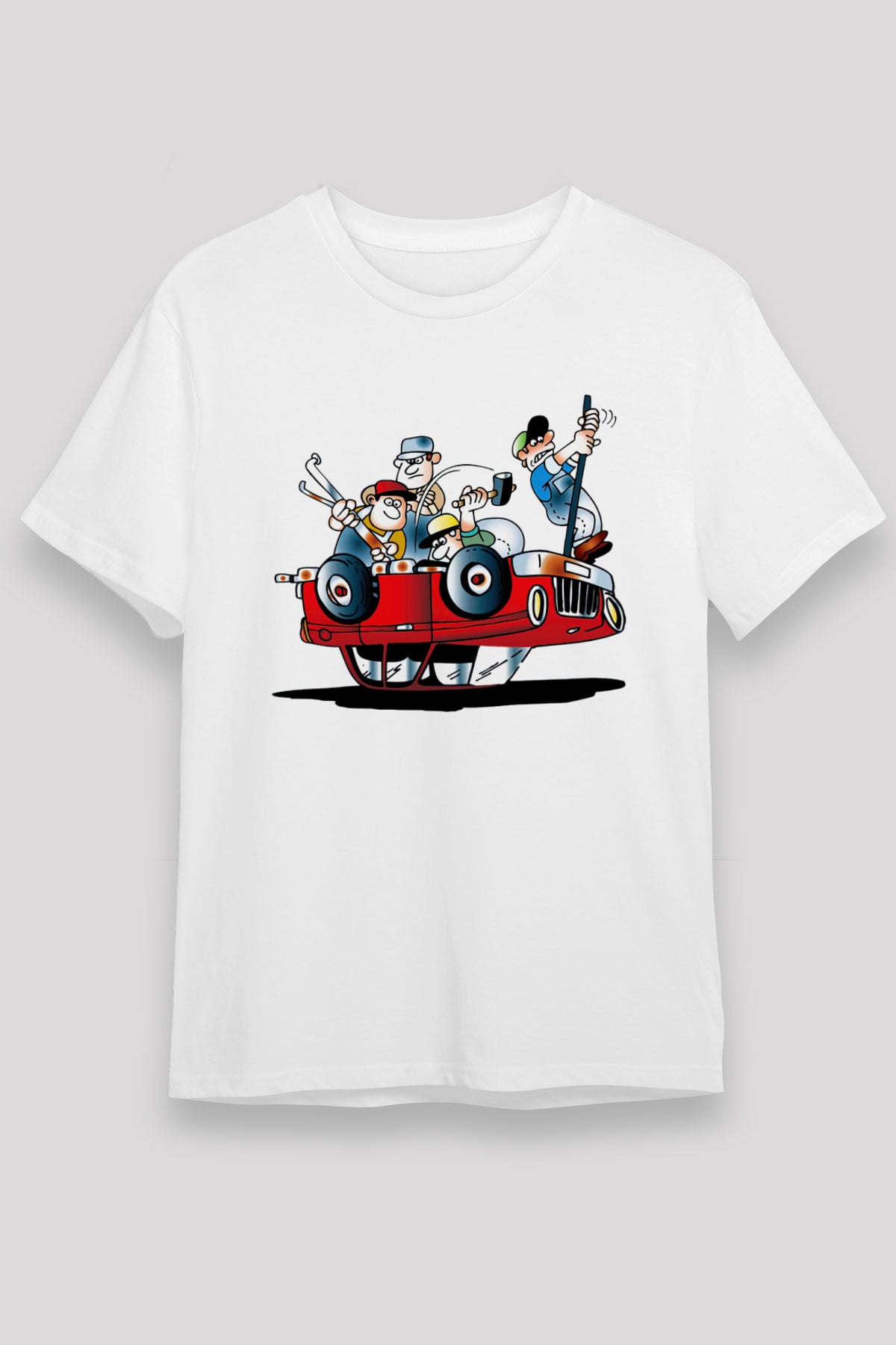 Araba tamircisi Beyaz Unisex Tişört T-Shirt - TişörtFabrikası