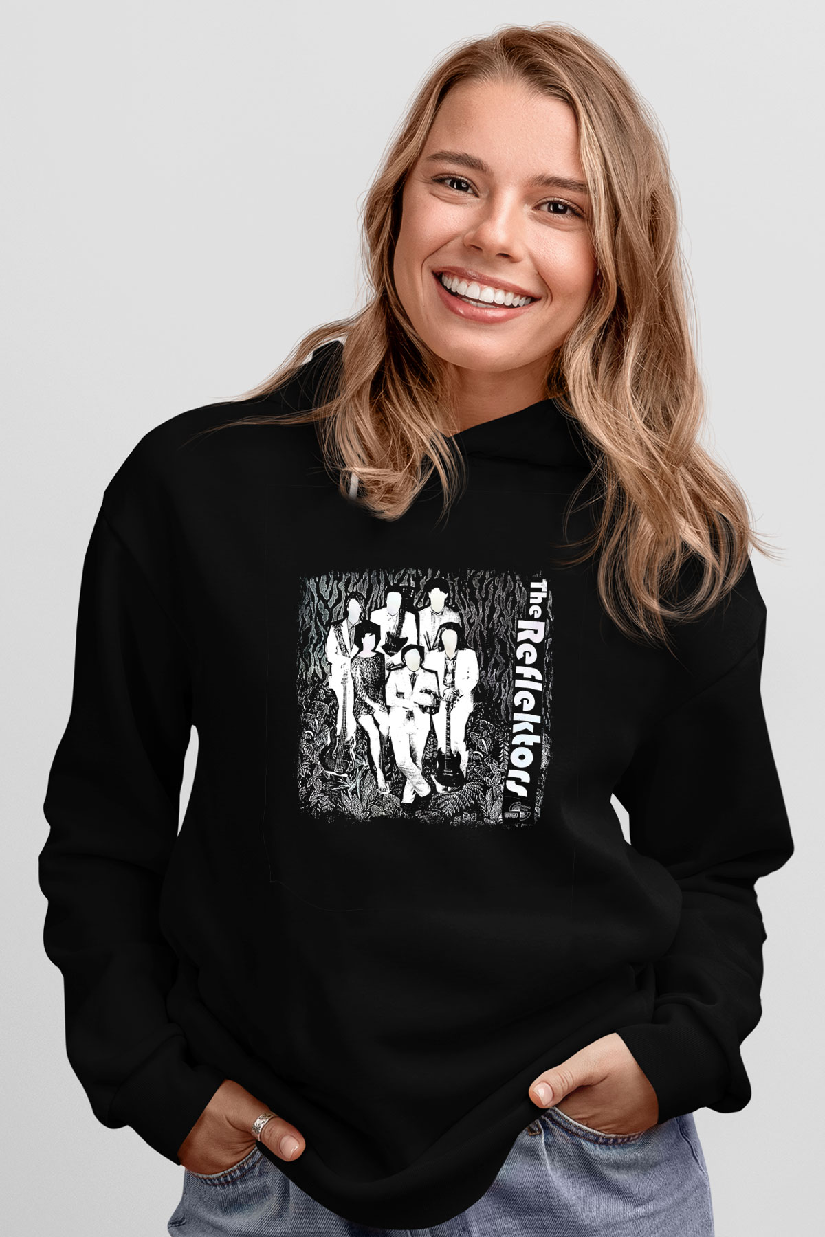 Arcade Fire Baskılı Unisex Siyah Hoodie