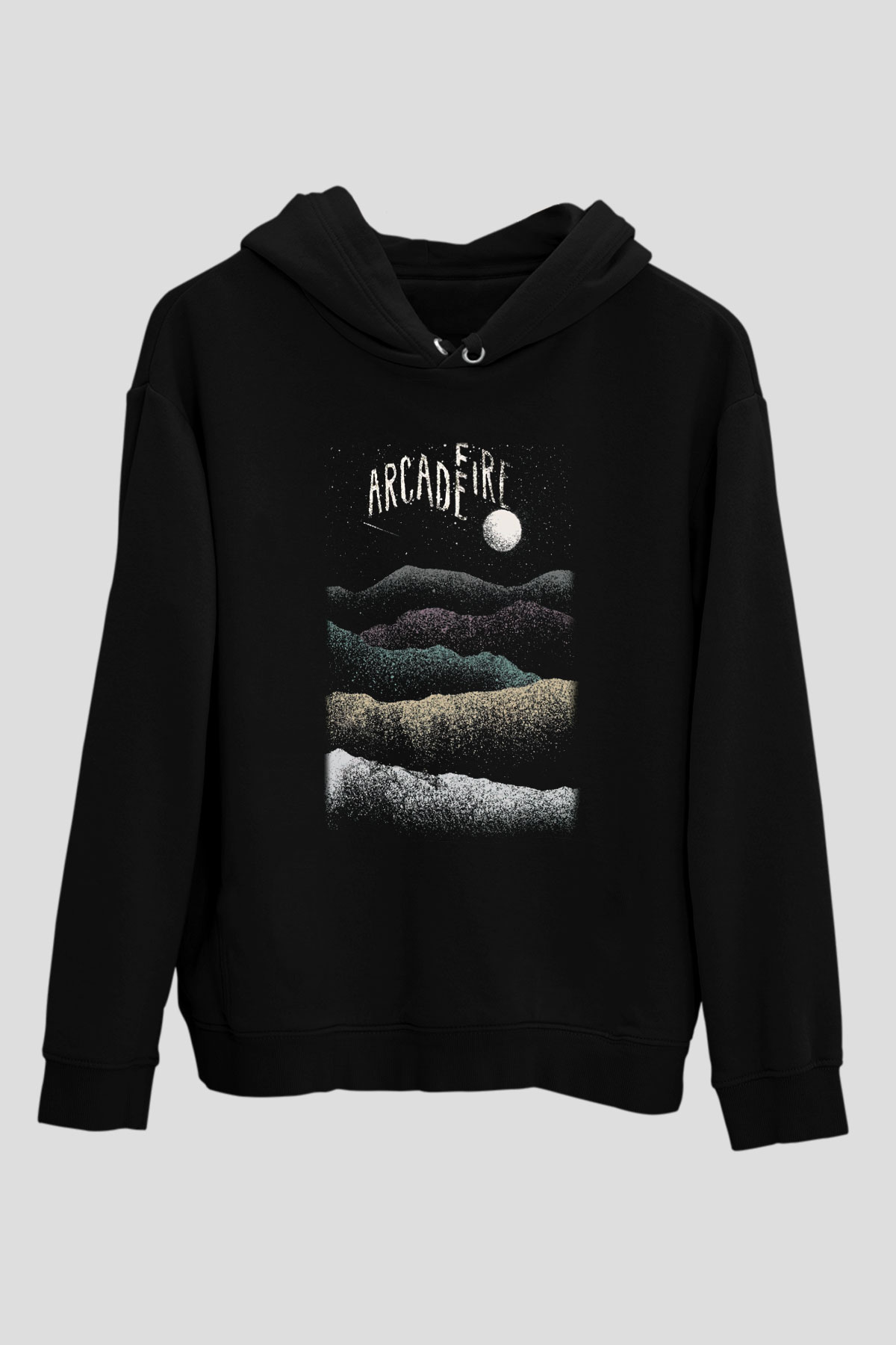 Arcade Fire Siyah Unisex Kapüşonlu Sweatshirt