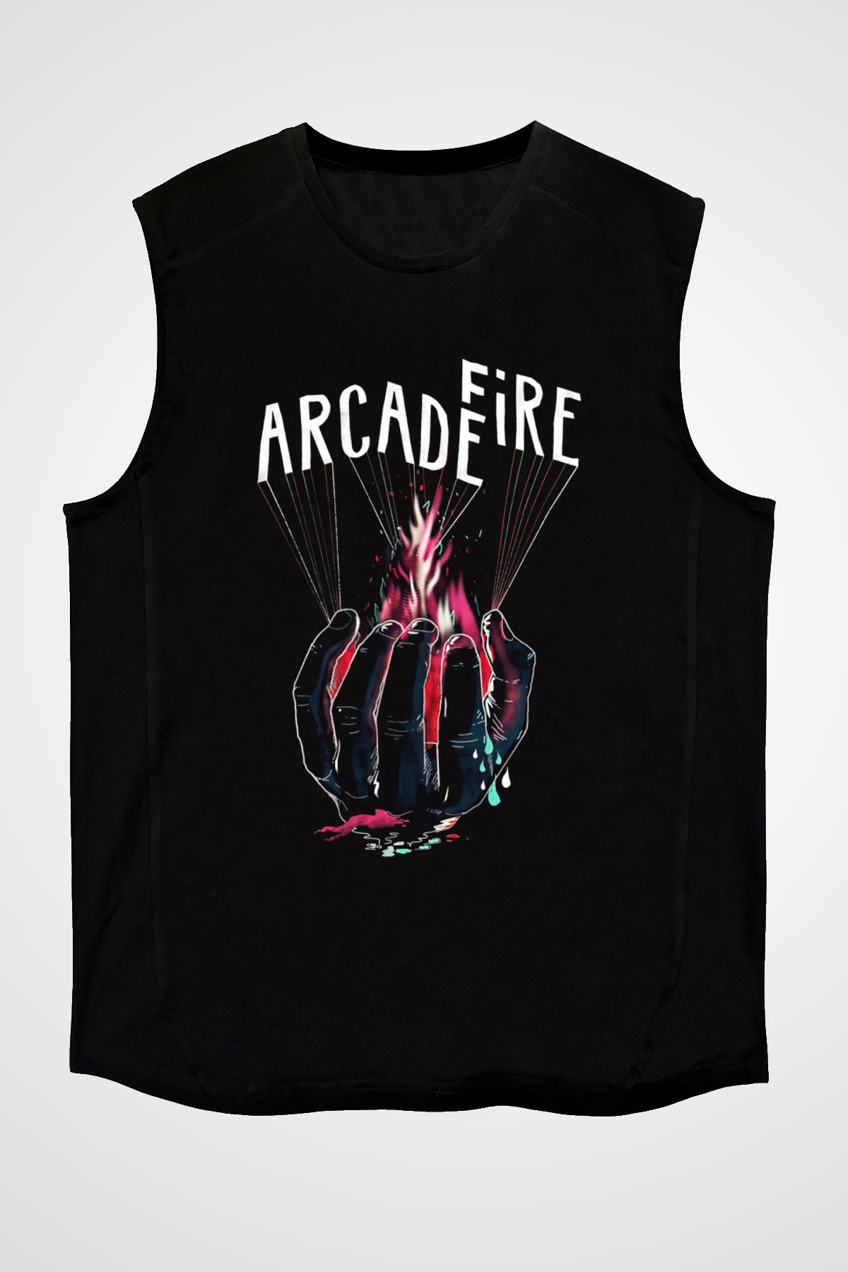 Arcade Fire Siyah Unisex Kolsuz Tişört