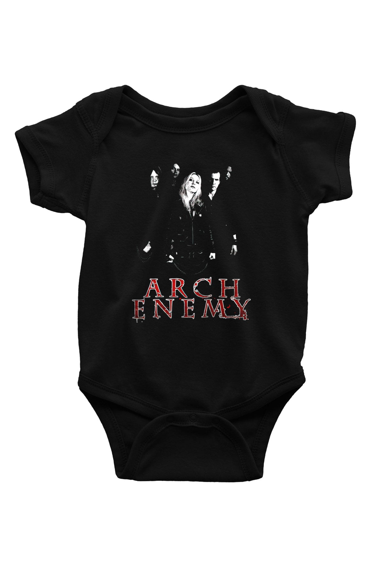 Arch Enemy Baskılı Siyah Bebek Body - Zıbın