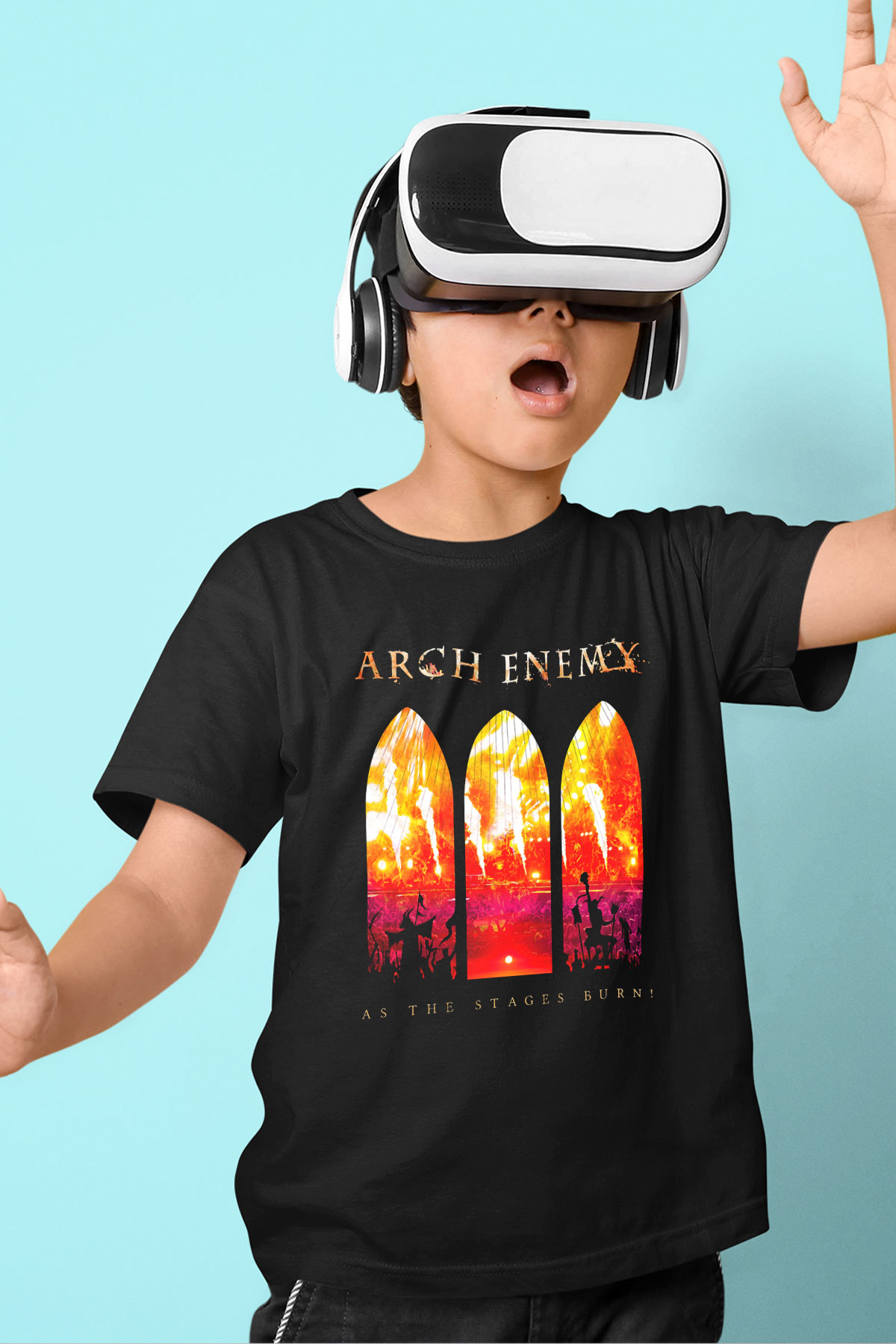 Arch Enemy Baskılı Siyah Unisex Çocuk Tişört