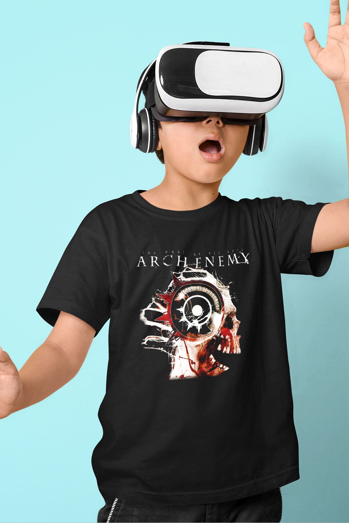 Arch Enemy Baskılı Siyah Unisex Çocuk Tişört